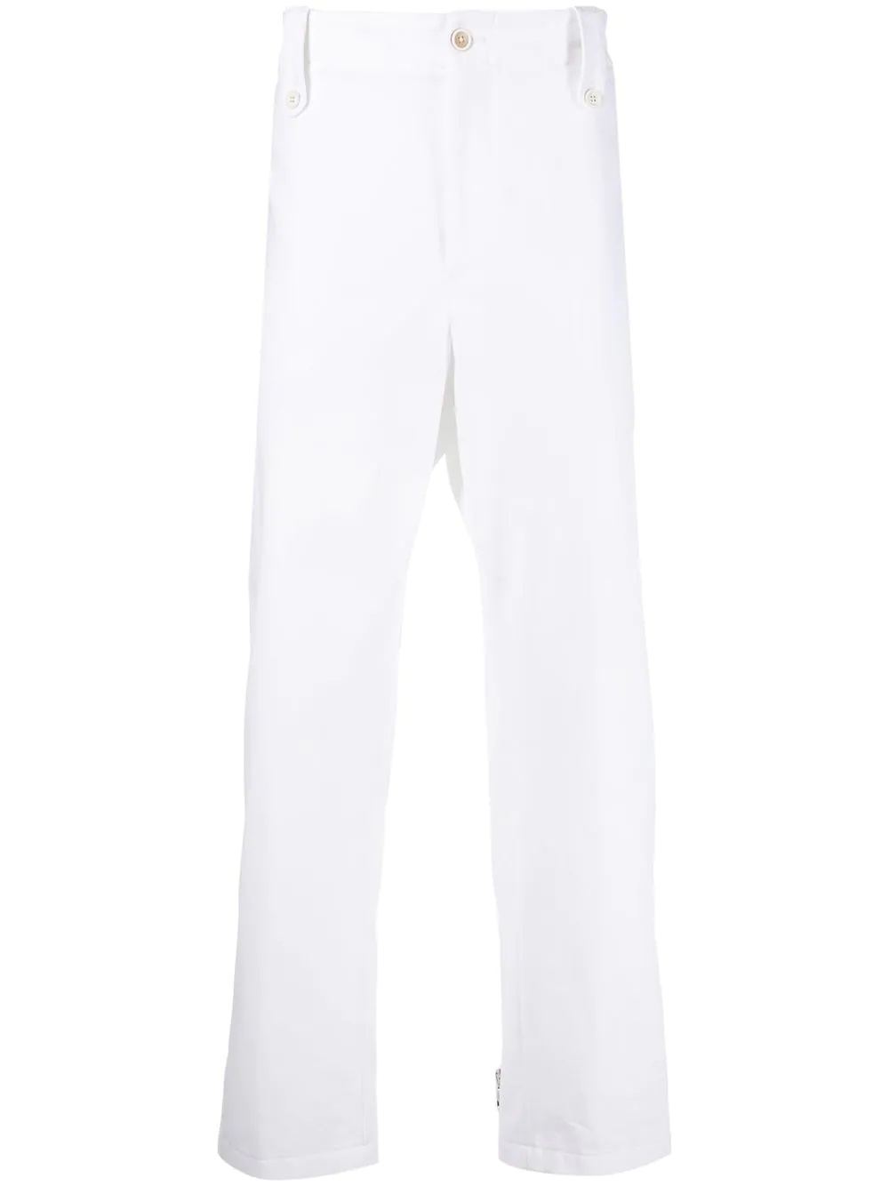 straight-leg cotton trousers - 1