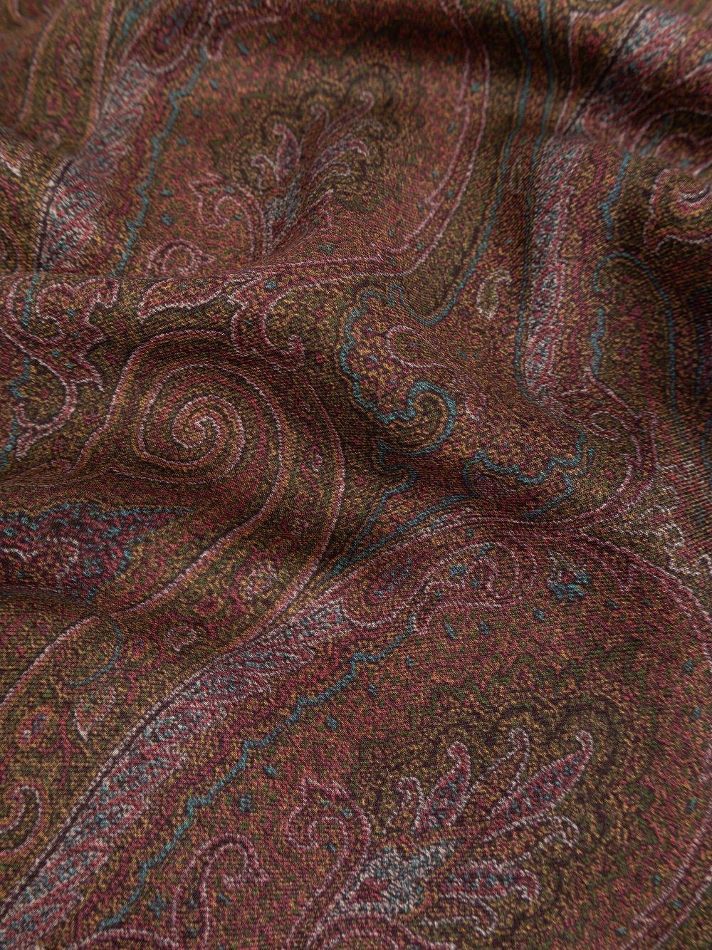 paisley-print frayed-edge scarf - 2