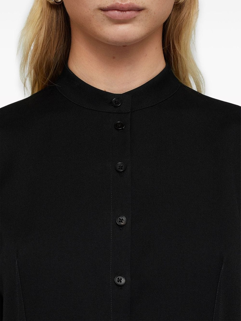 Jil Sander wrapover-panel virgin wool shirtdress outlook