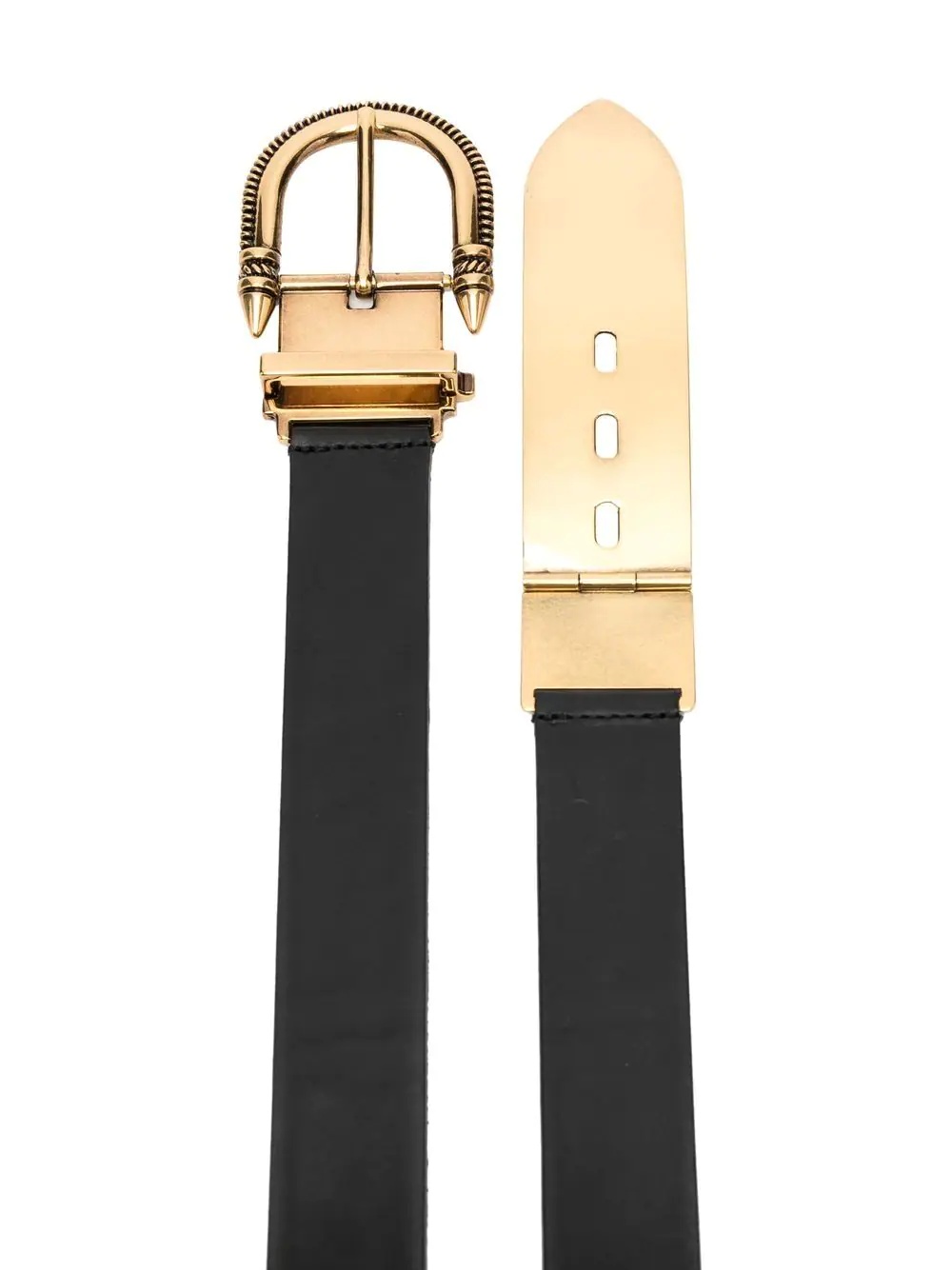 buckle-fastened leather belt - 2