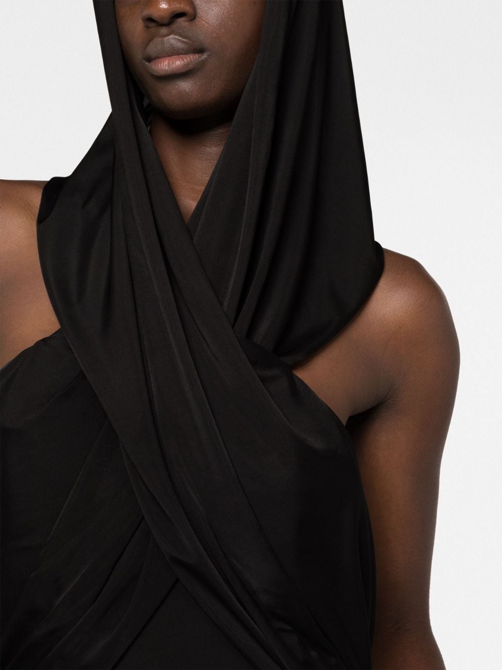 hooded draped dress - 5