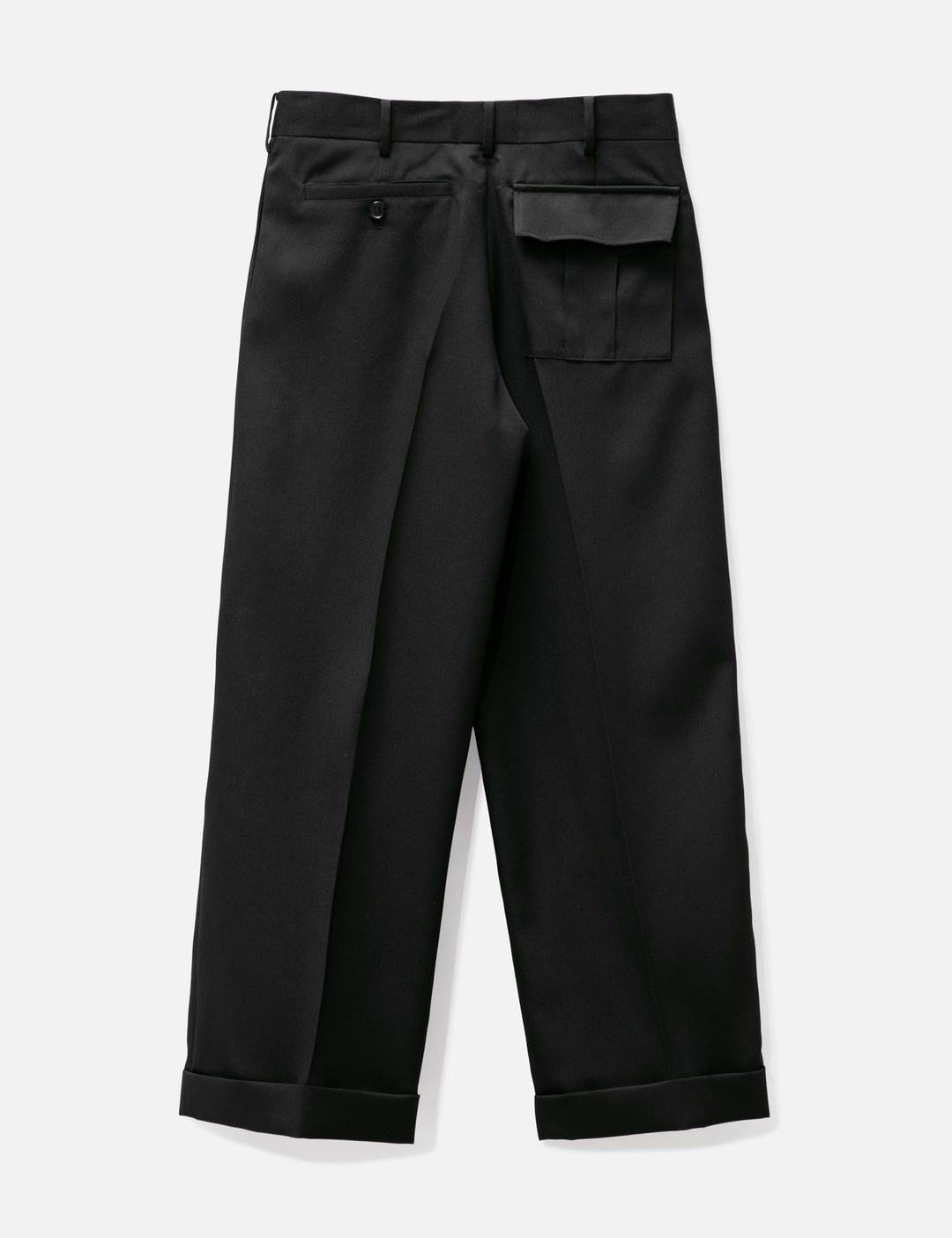 WIDE CUFFED TAILORED PANTS - 2