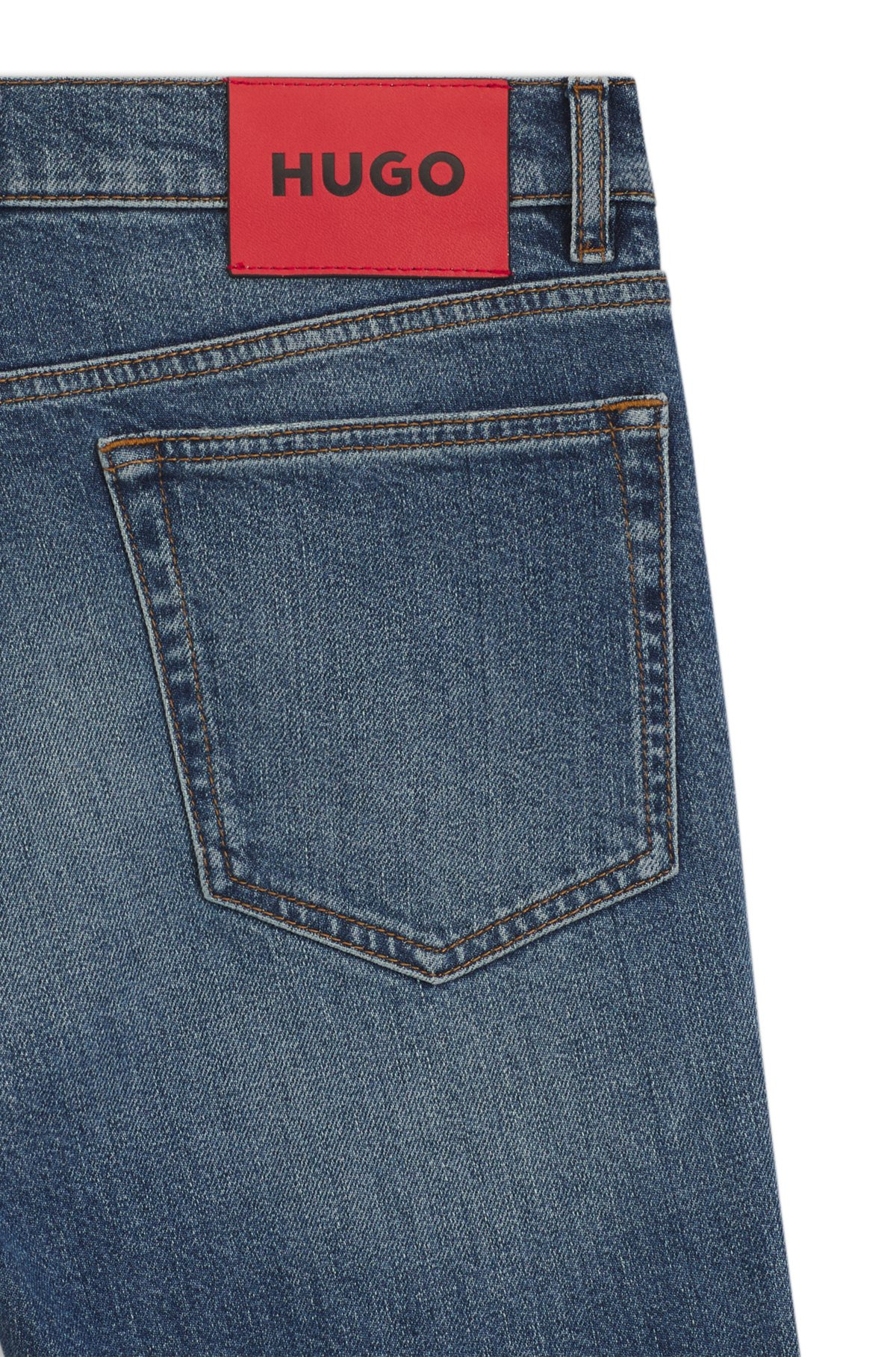 SLIM-FIT JEANS IN BLUE COMFORT-STRETCH DENIM - 6