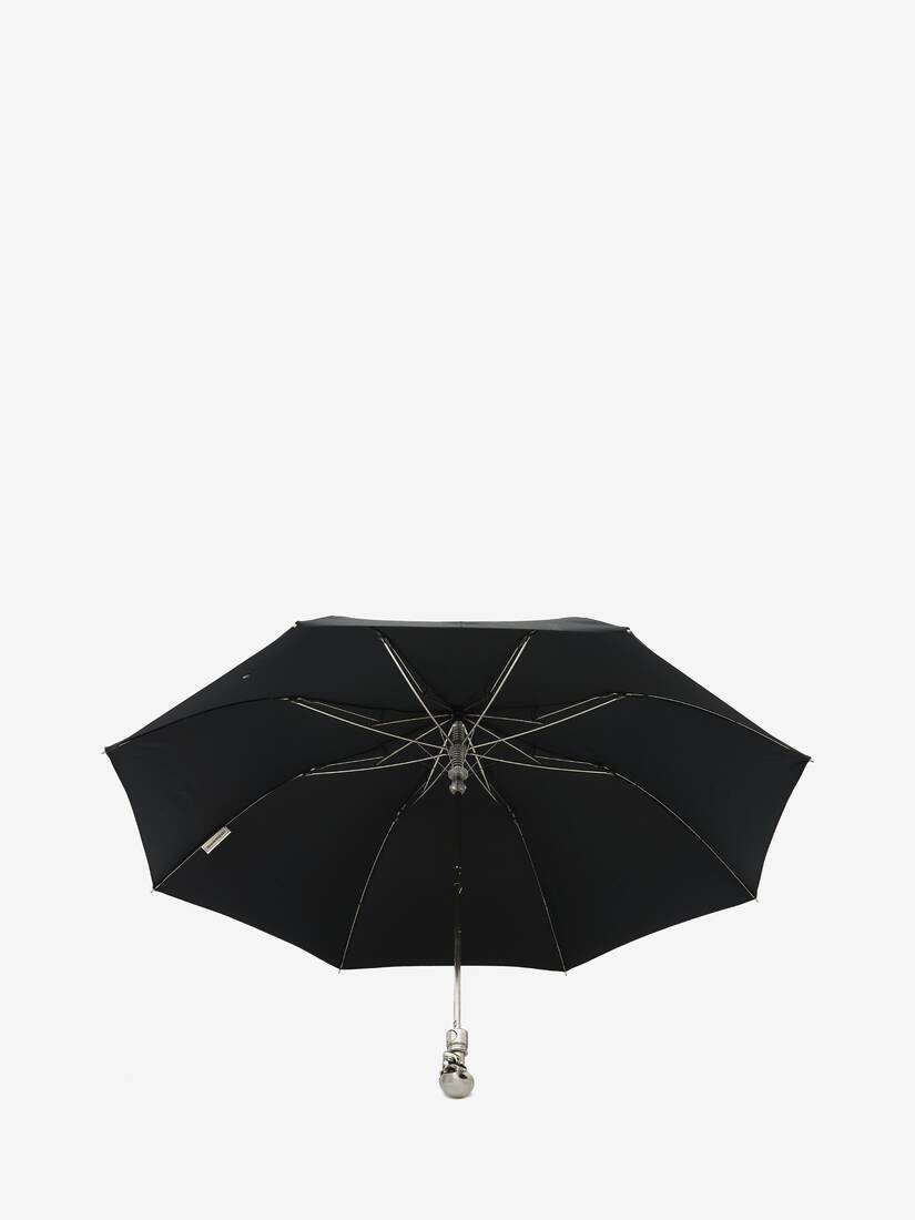 Skull Folded Umbrella in Black - 3