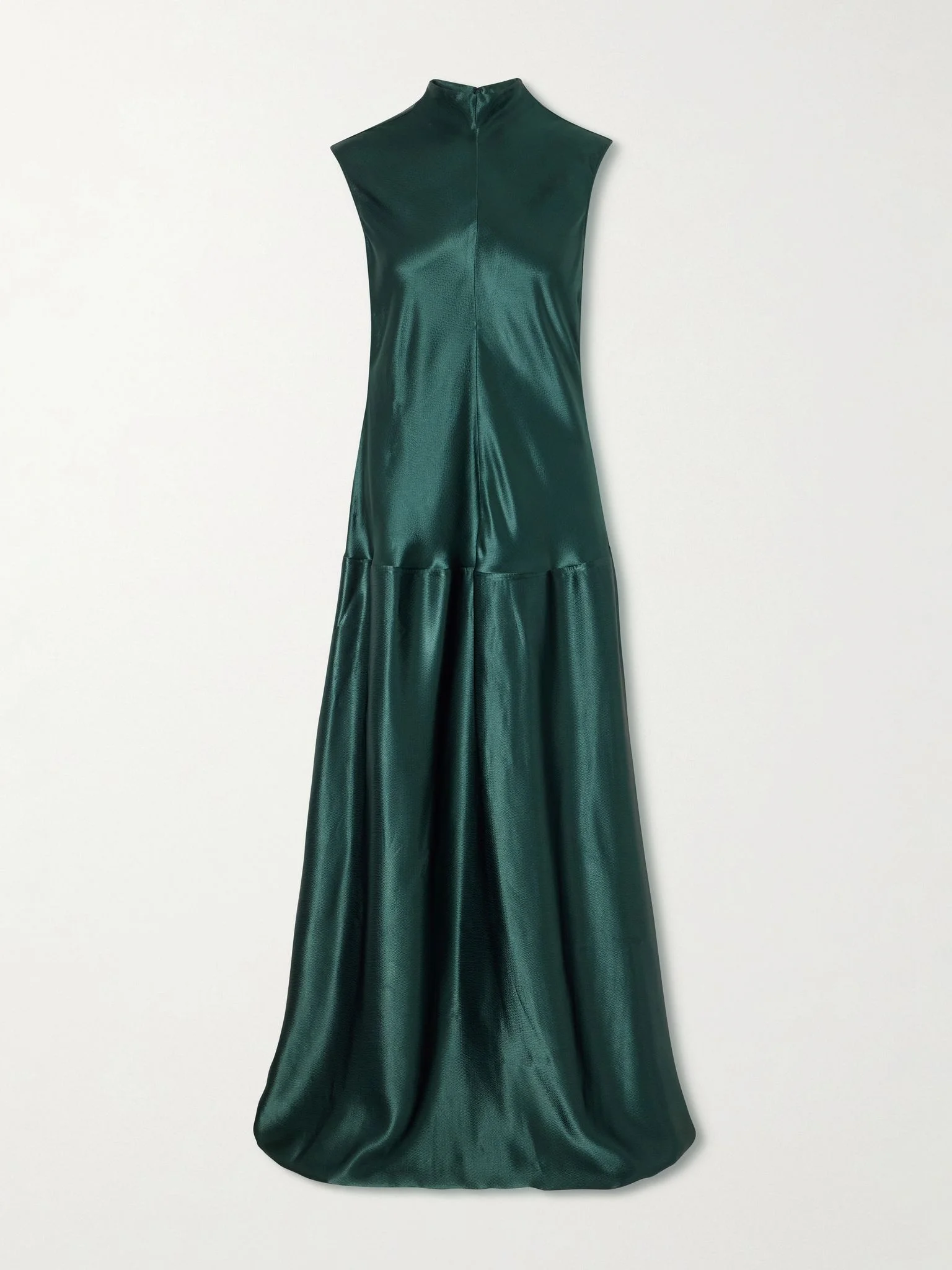 Nyx sleeveless pleated crepe maxi dress Forest green - 1