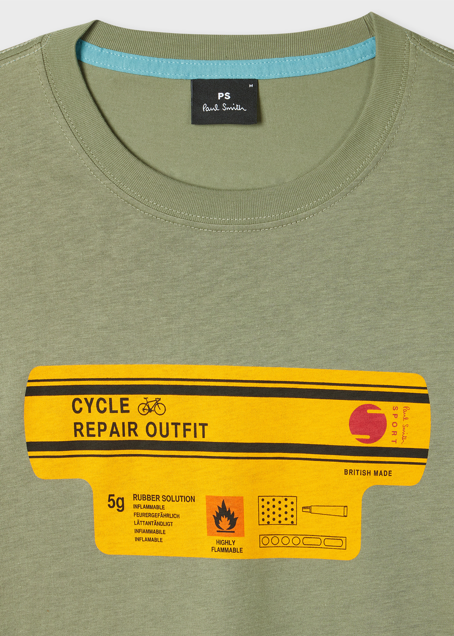 Khaki Green 'Cycle Repair Outfit' Print T-Shirt - 2