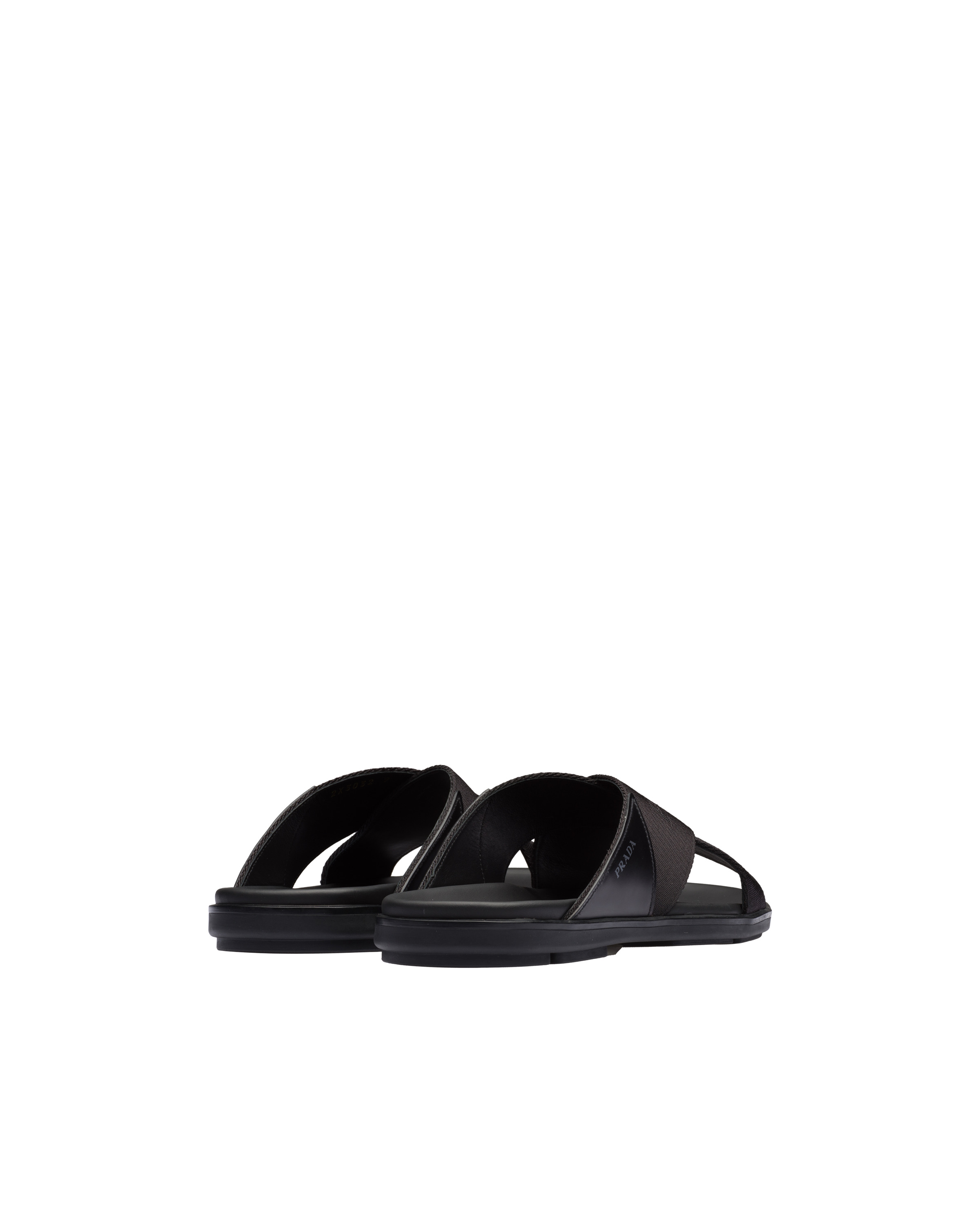 Leather and Re-Nylon sandals - 4