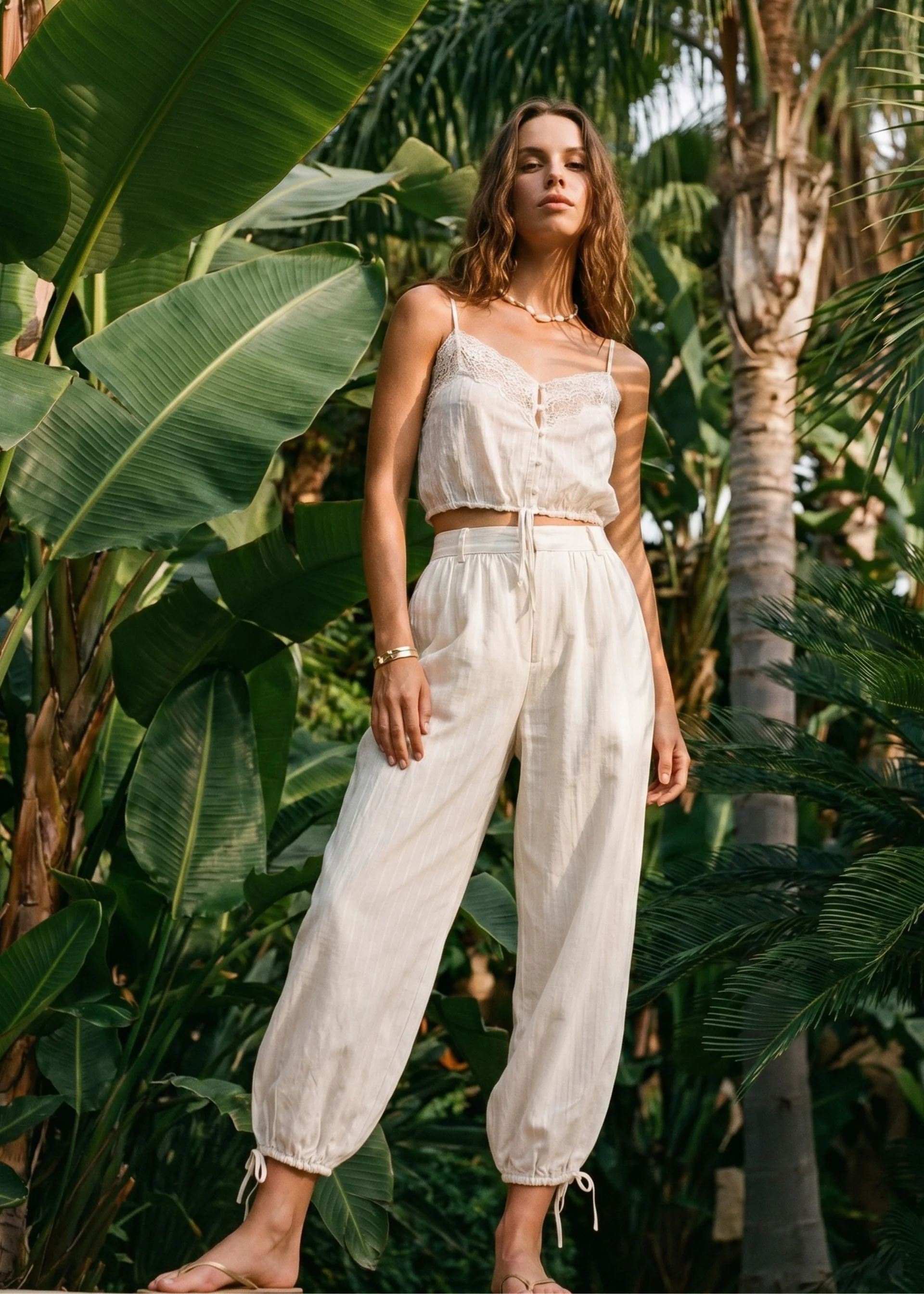 TESSIE TROUSER STYLE BALLOON PANT MACADAMIA - 1