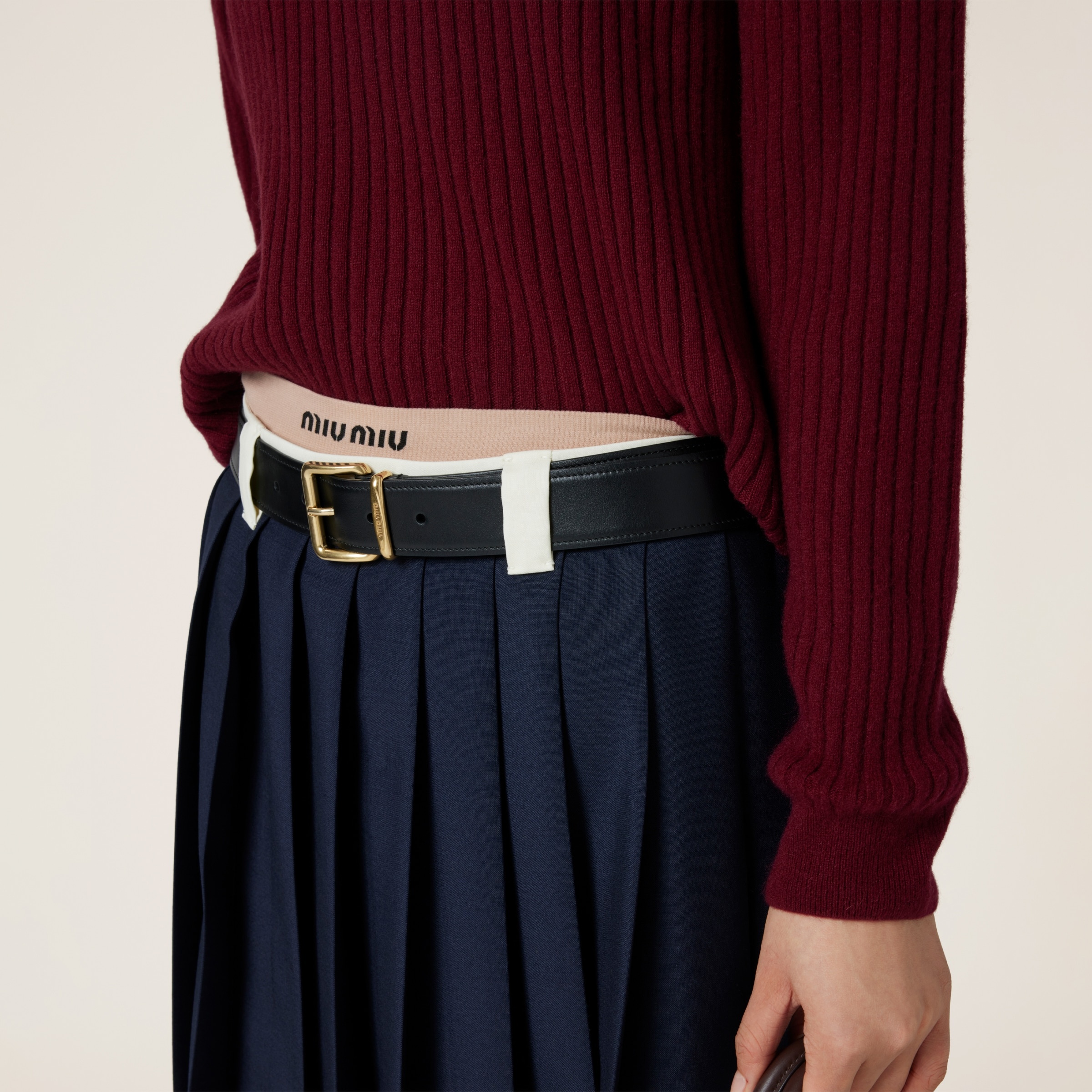 Ribbed cashmere polo shirt - 4