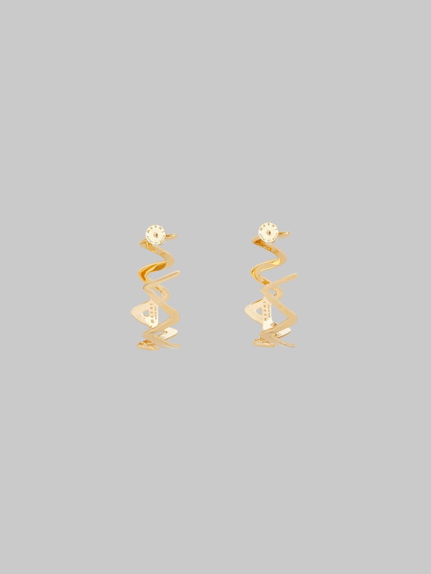 GOLD METAL MARNI SYMBOL EARRINGS - 3