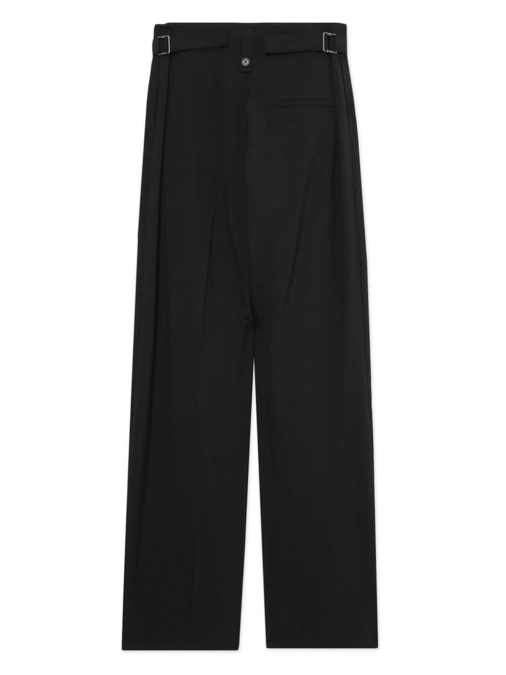 high-waisted wool tailored trousers - 6