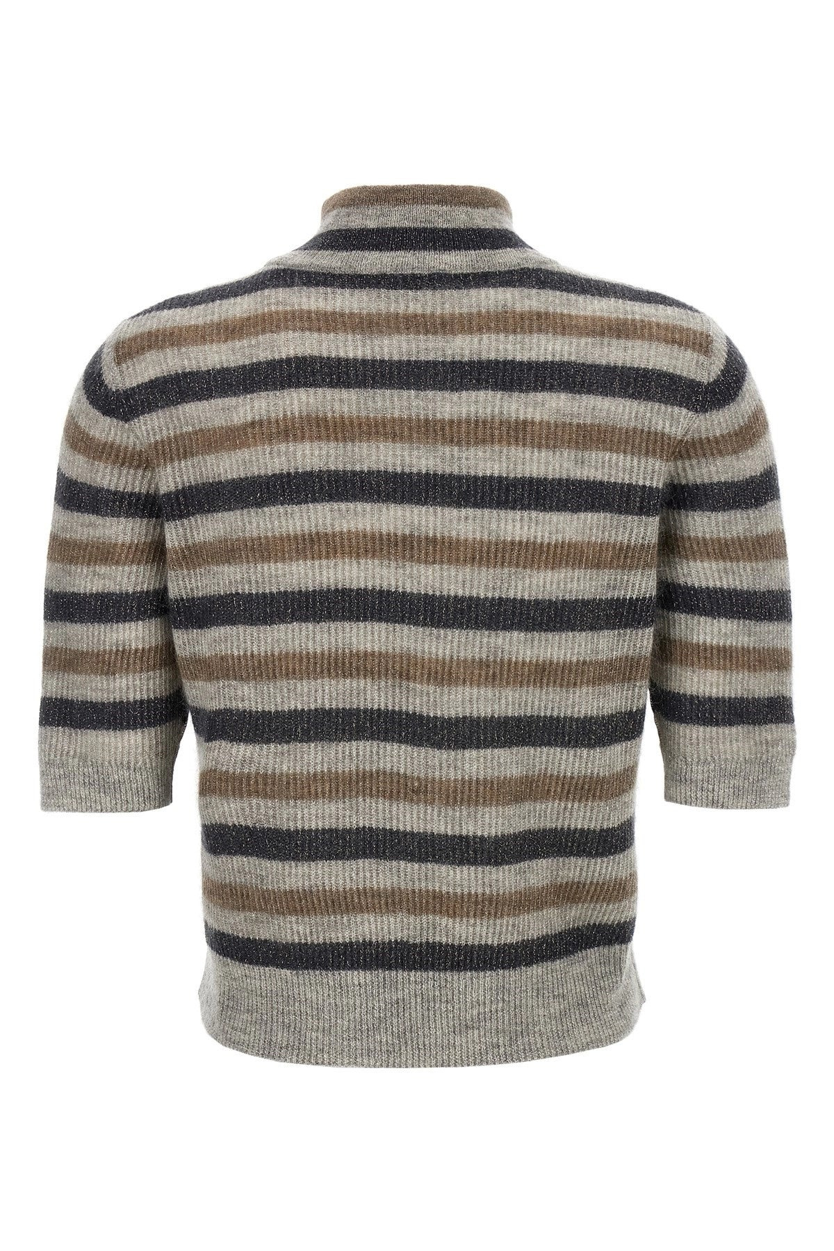Brunello Cucinelli Women Lurex Wool Cropped Sweater - 2