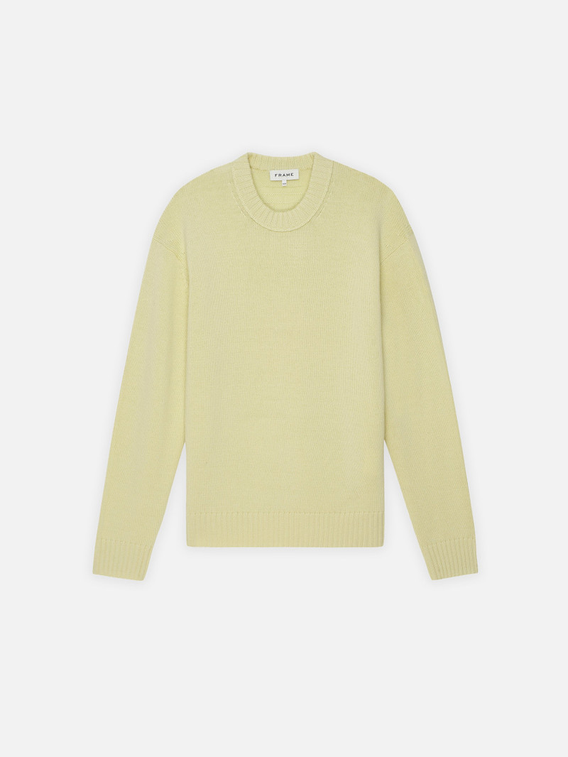 Woolen Cashmere Blend Sweater in Light Yellow 1
