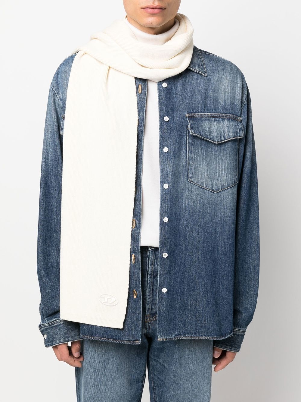 ribbed-knit scarf - 2