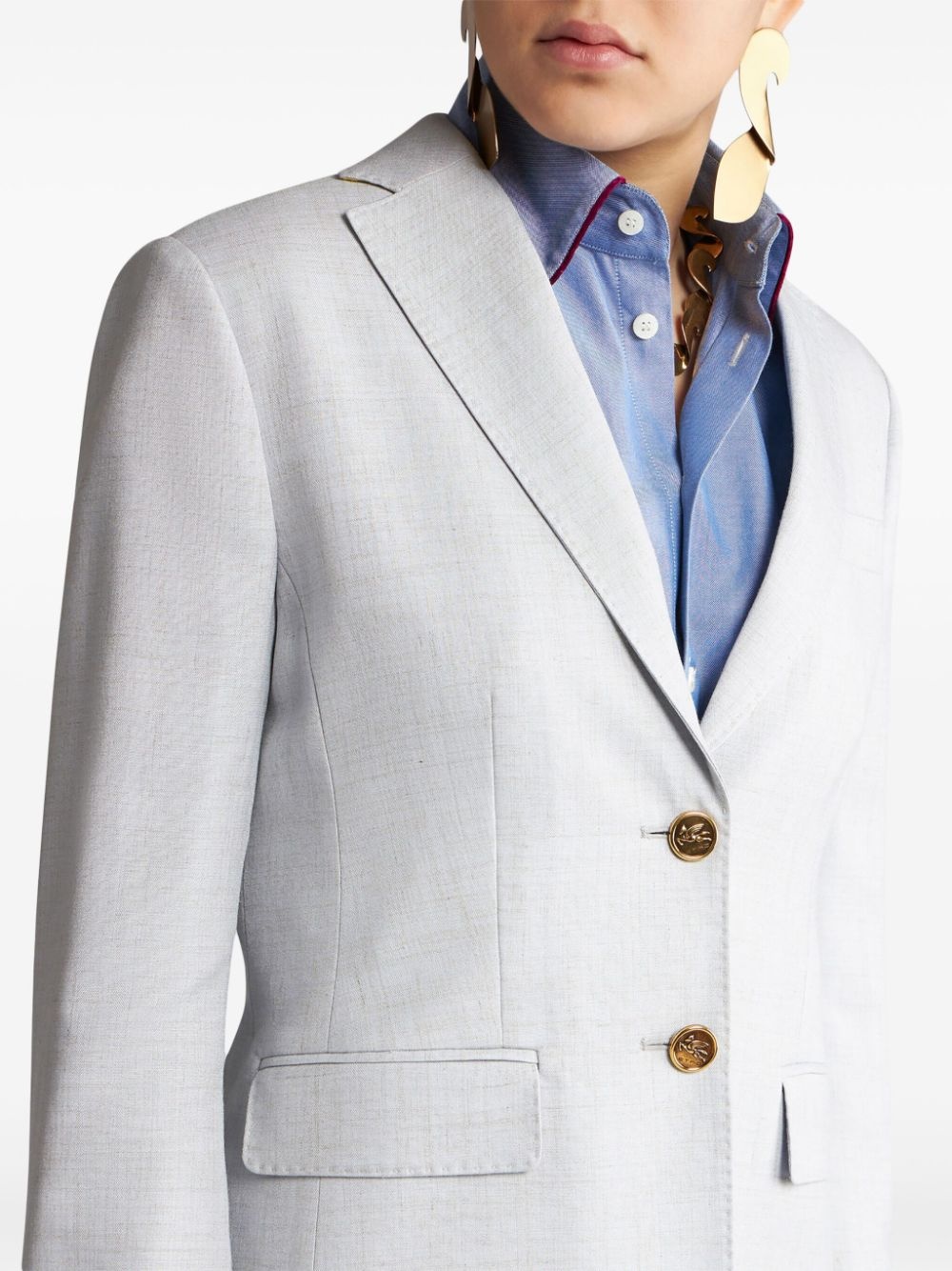single-breasted blazer - 5