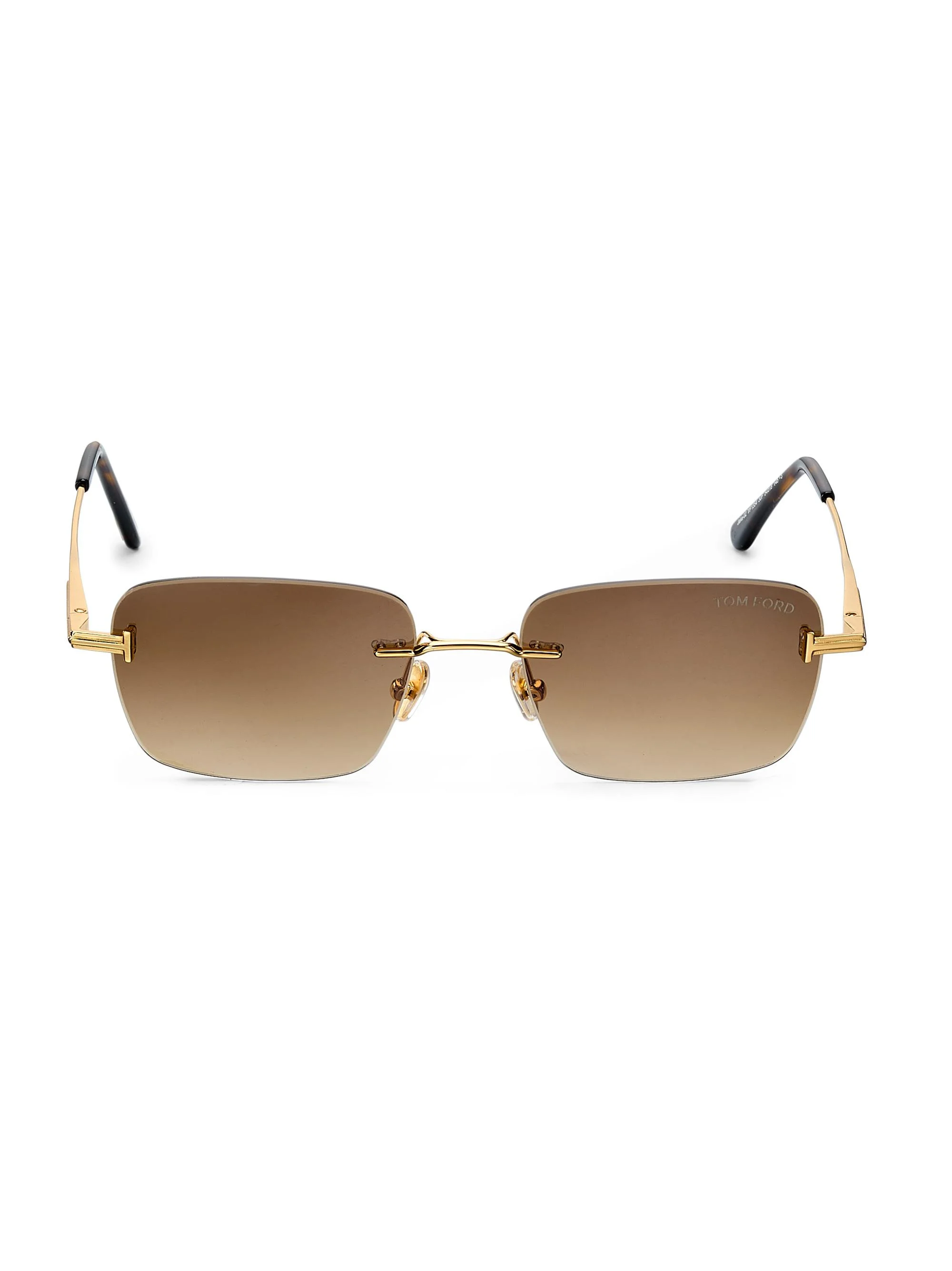 Women's Jake-02 54MM Rectangular Sunglasses - Gold Brown - 1