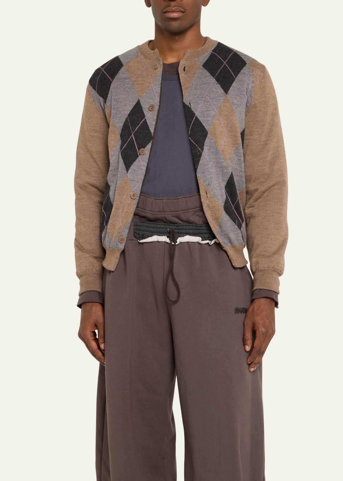 MAGLIANO Men's Argyle Wool Cardigan | bergdorfgoodman