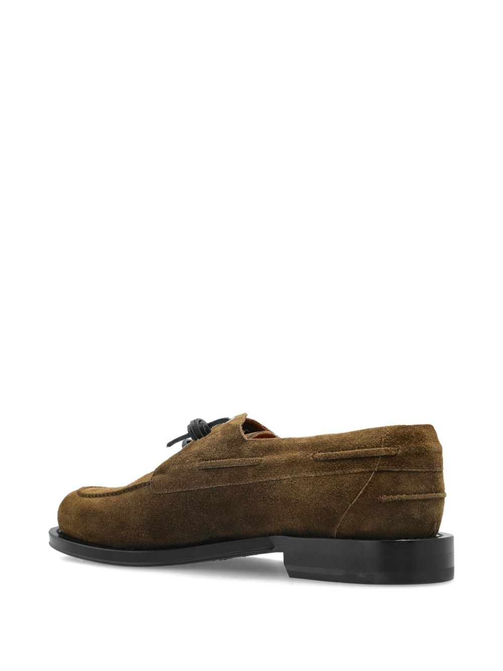 lace-up suede derby shoes - 4