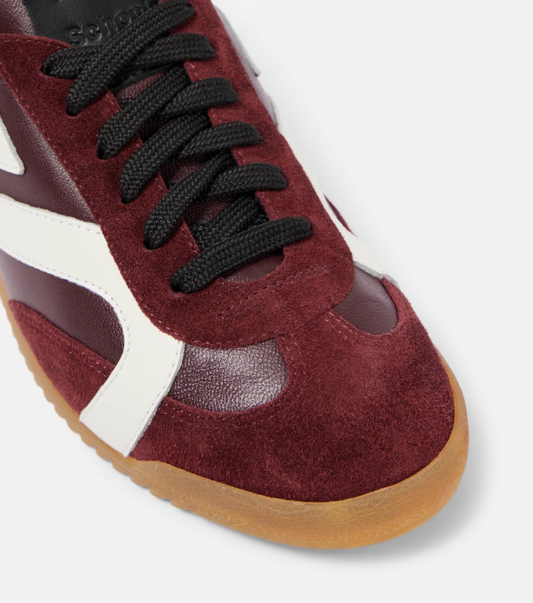 Track suede-trimmed leather sneakers - 5