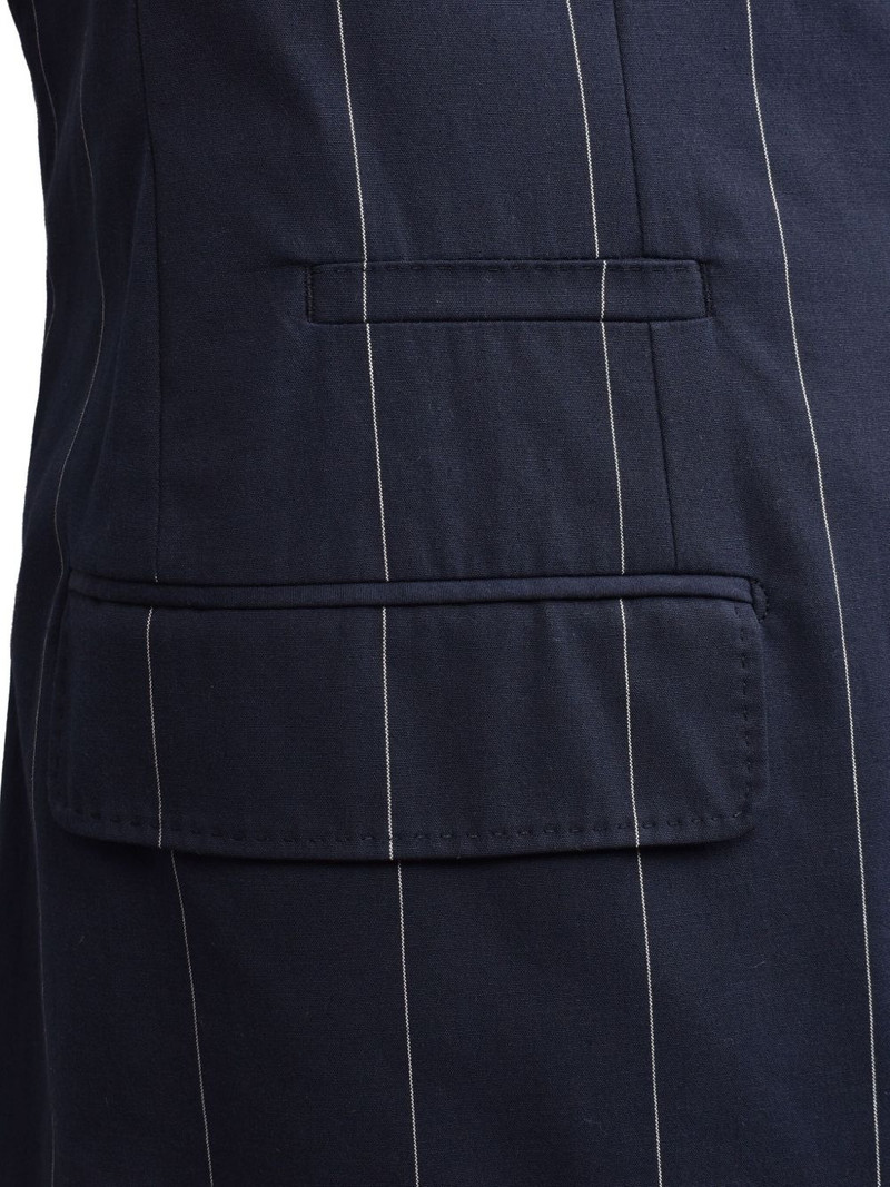 pinstriped buttoned blazer 4