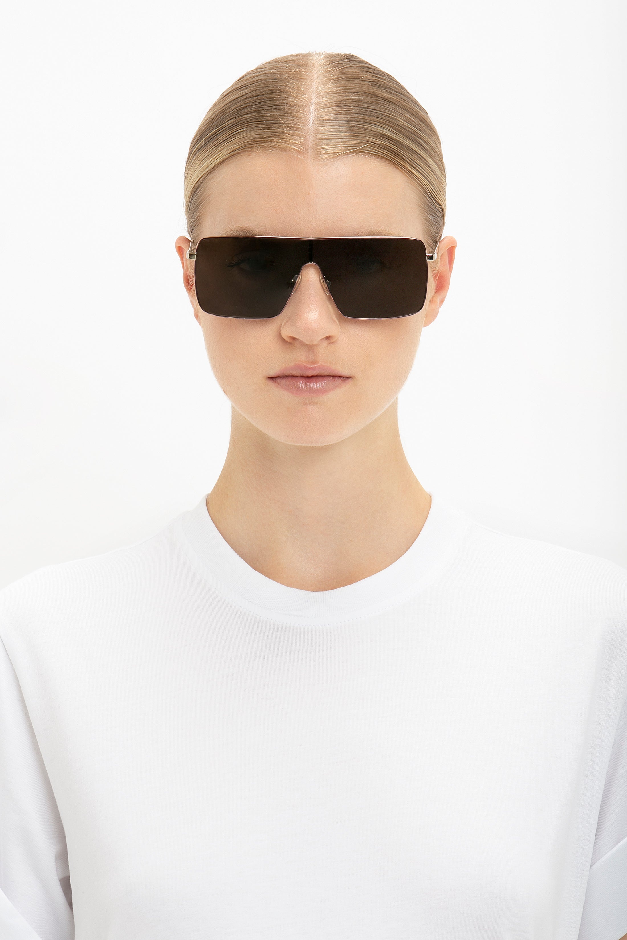 Rectangular Visor In Gold-Smoke - 3