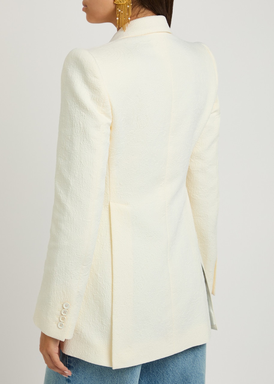 Chloe Textured-jacquard Cotton-blend Blazer - 3