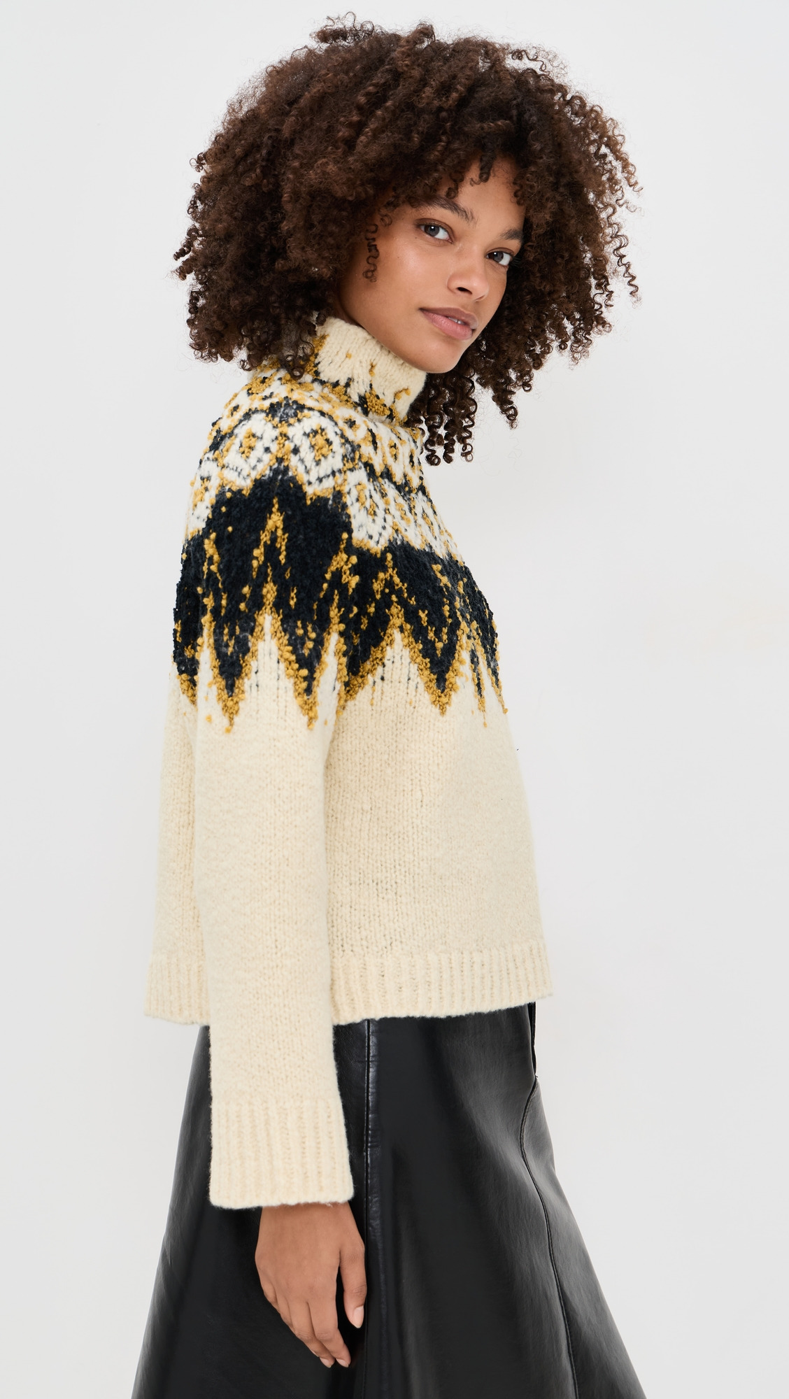 Lizzy Sweater in Textured Fair Isle - 3