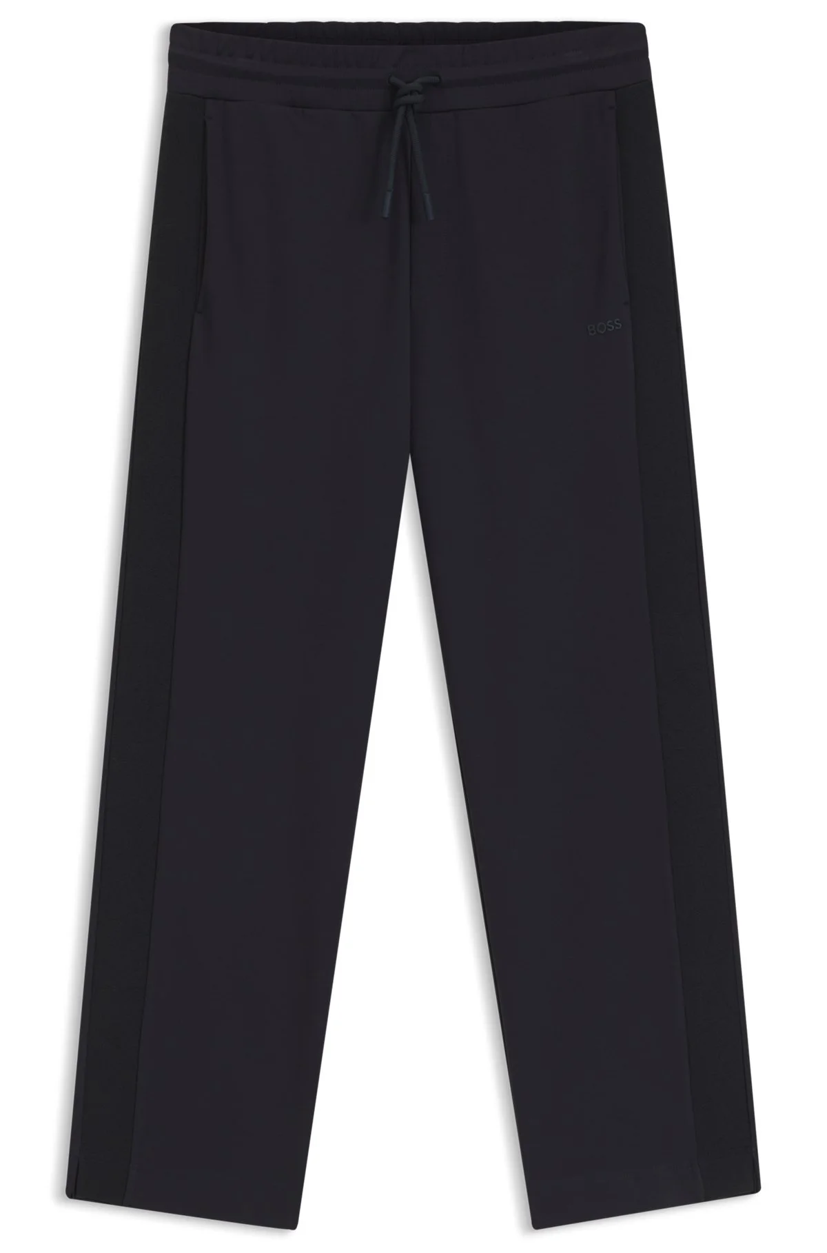 REGULAR-FIT JERSEY PANTS WITH JACQUARD TAPE - 1