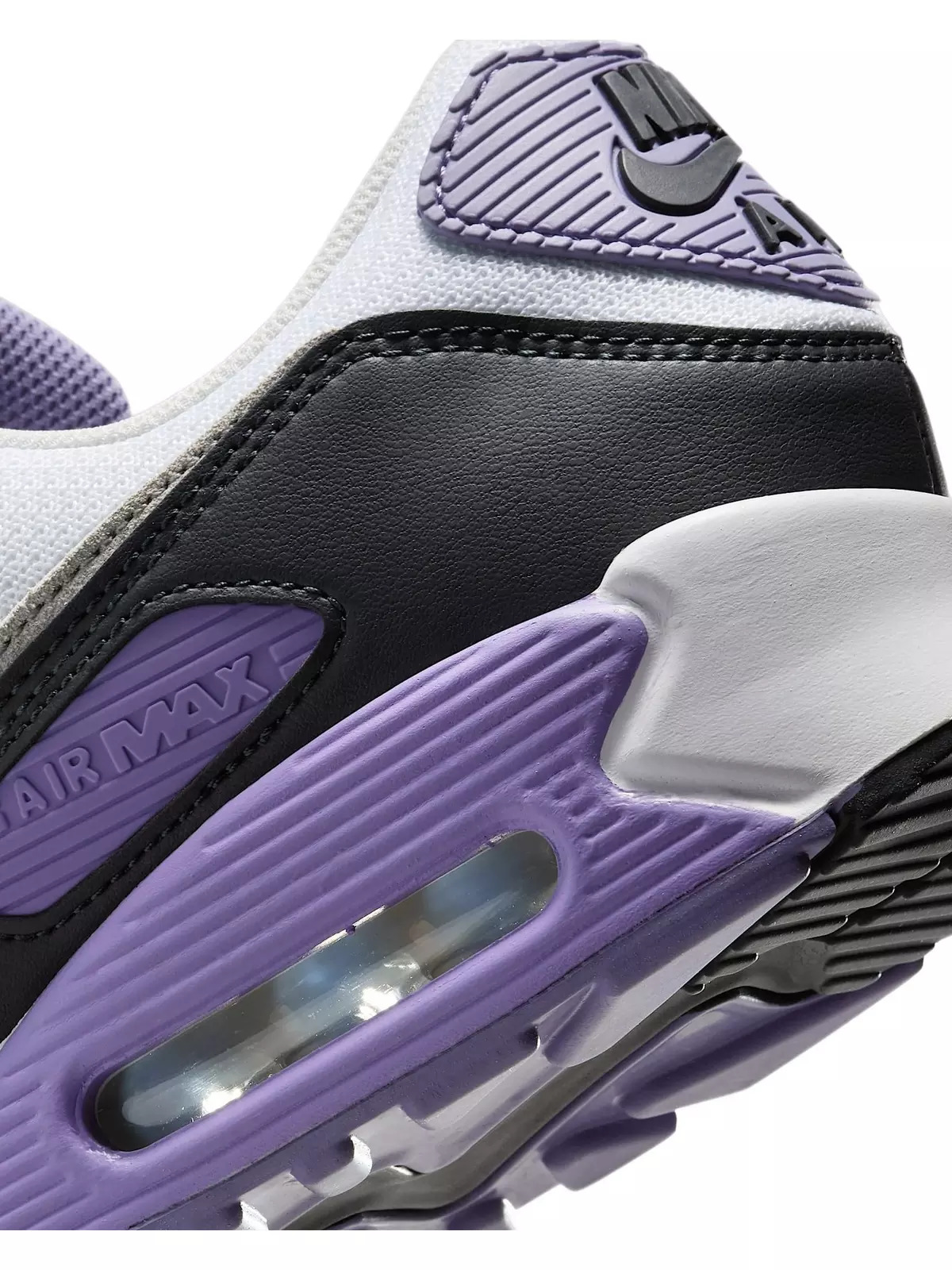 Air Max 90 "White/Dusty Amethyst/Photon Dust/Light Smoke Grey" Men's Shoe - 8