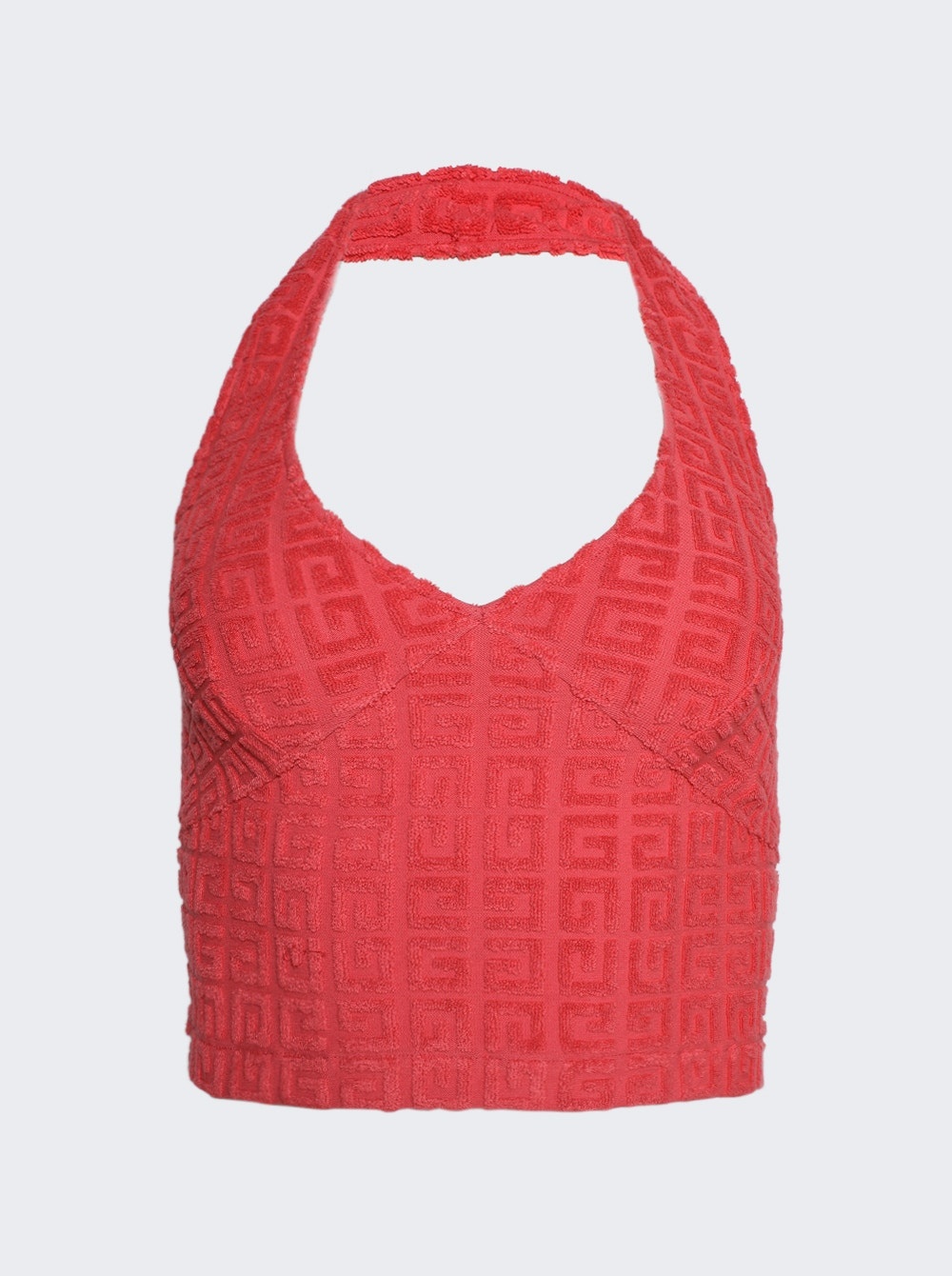 Halter Neck Cropped Top Coral - 1