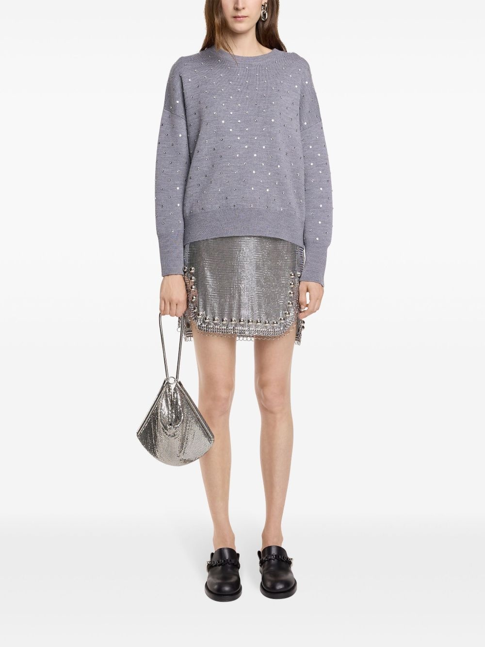 stud-embellished mini skirt - 2