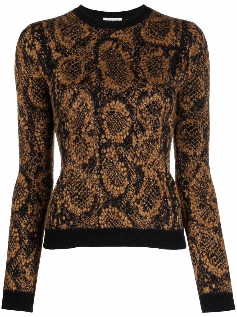 snake-effect jacquard jumper - 7