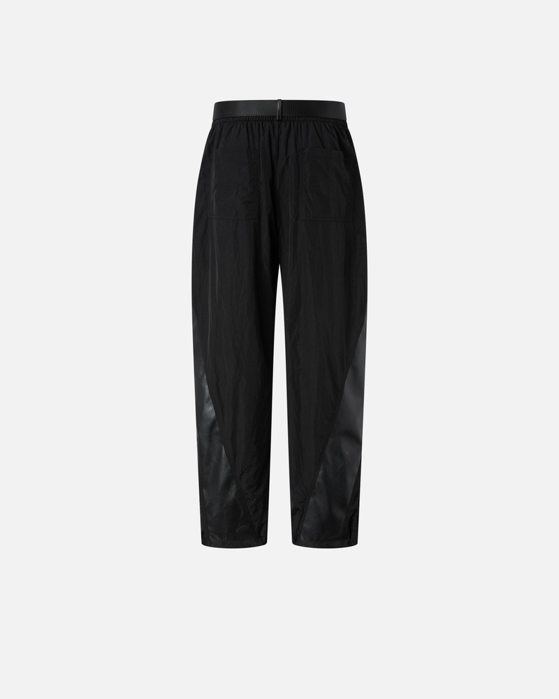 BLACK TROUSERS IN TECHNICAL CANVAS WITH COATED FABRIC DETAILS 6