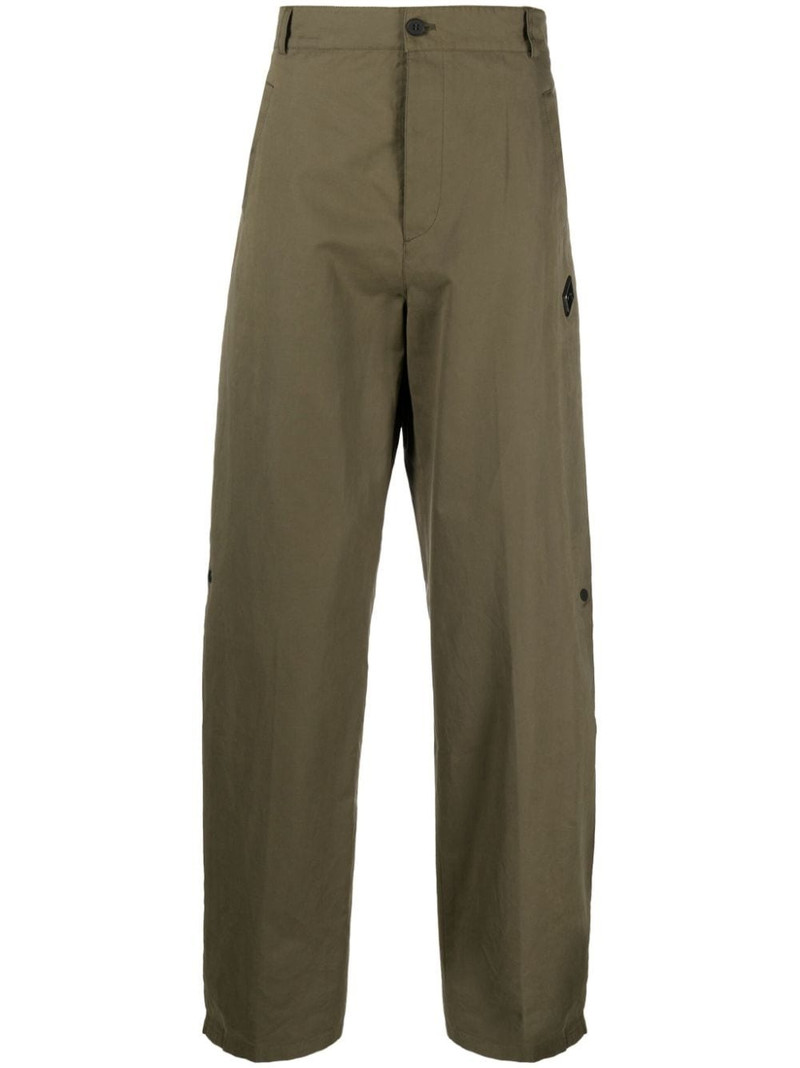 logo-appliquÃ© straight-leg trousers 1
