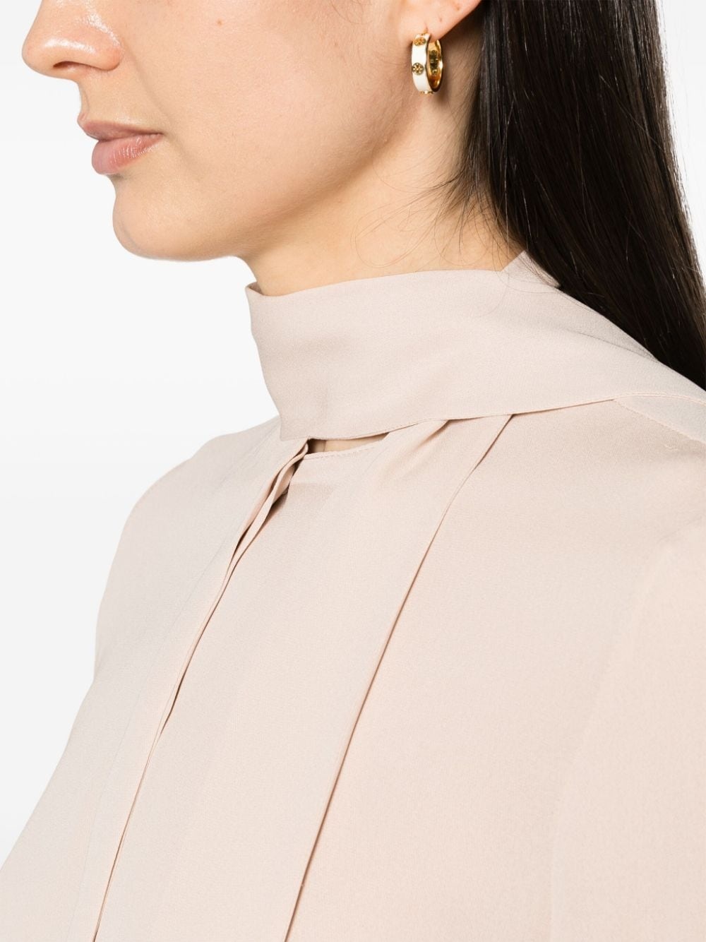 georgette scarf-detail blouse - 5