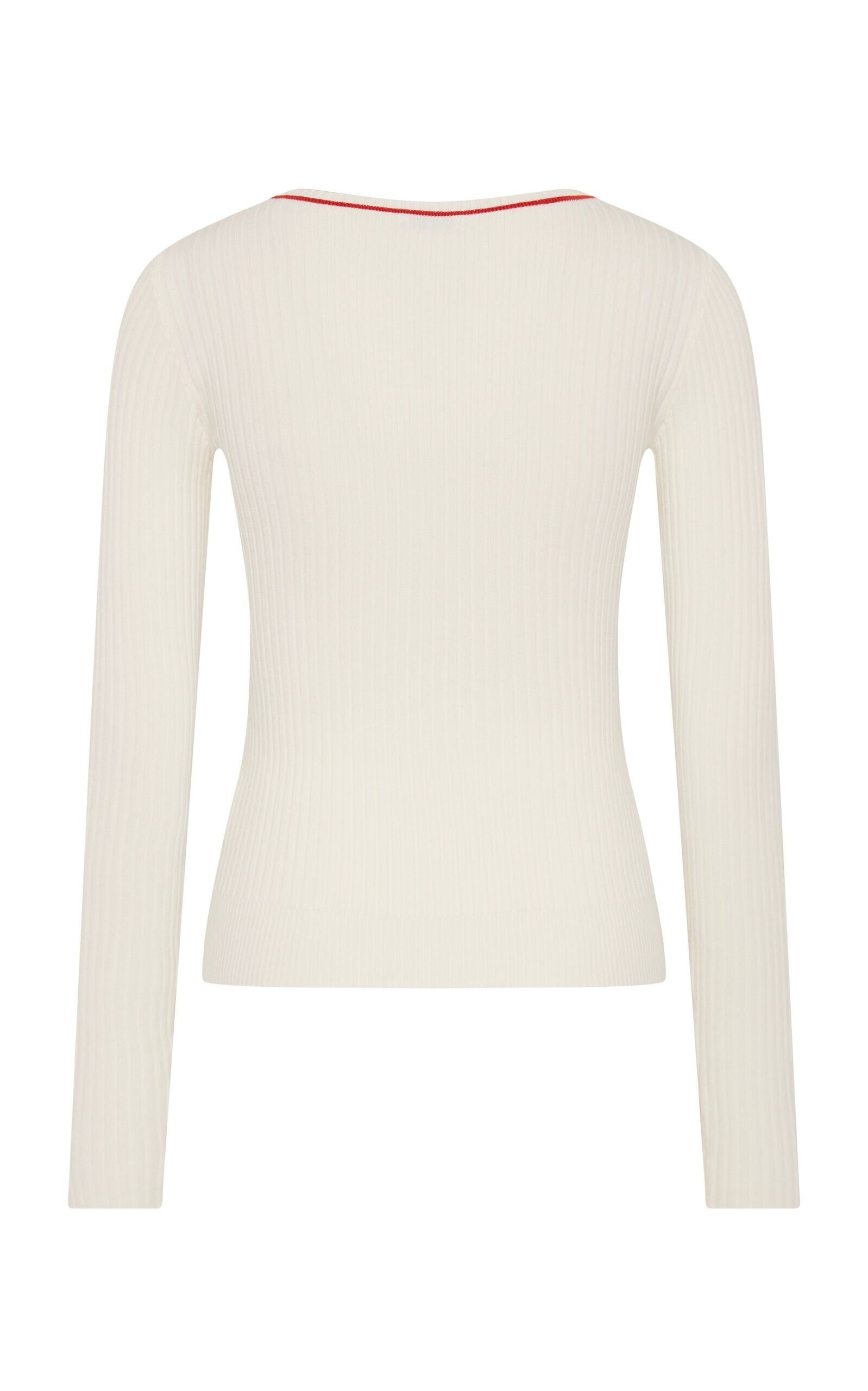 Fine Line Long-Sleeve Top off-white - 6