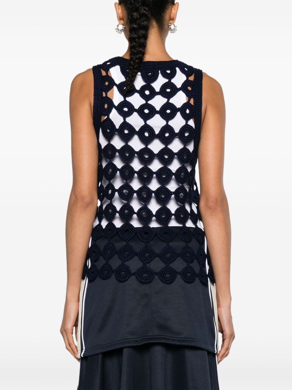 Stanza crochet-knit vest - 4