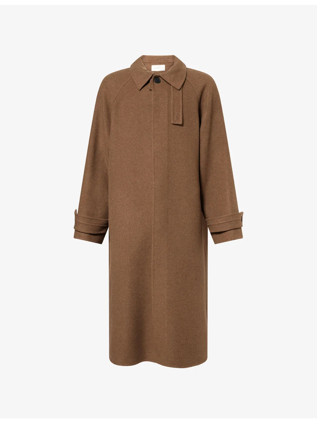 Kenet Classic-Collar Cashmere-Wool Blend Coat - 1