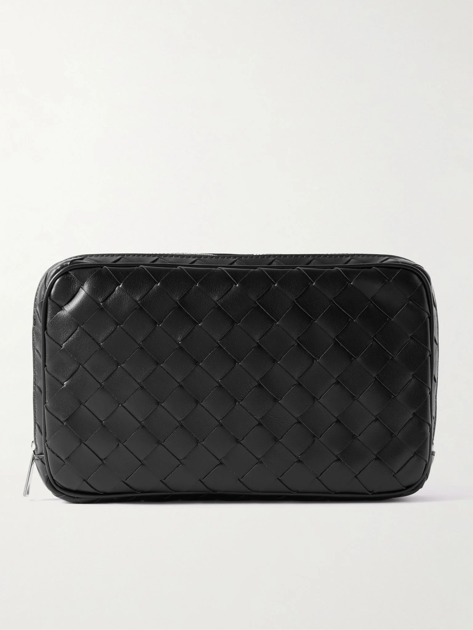 Intrecciato Leather Pouch Black - 1