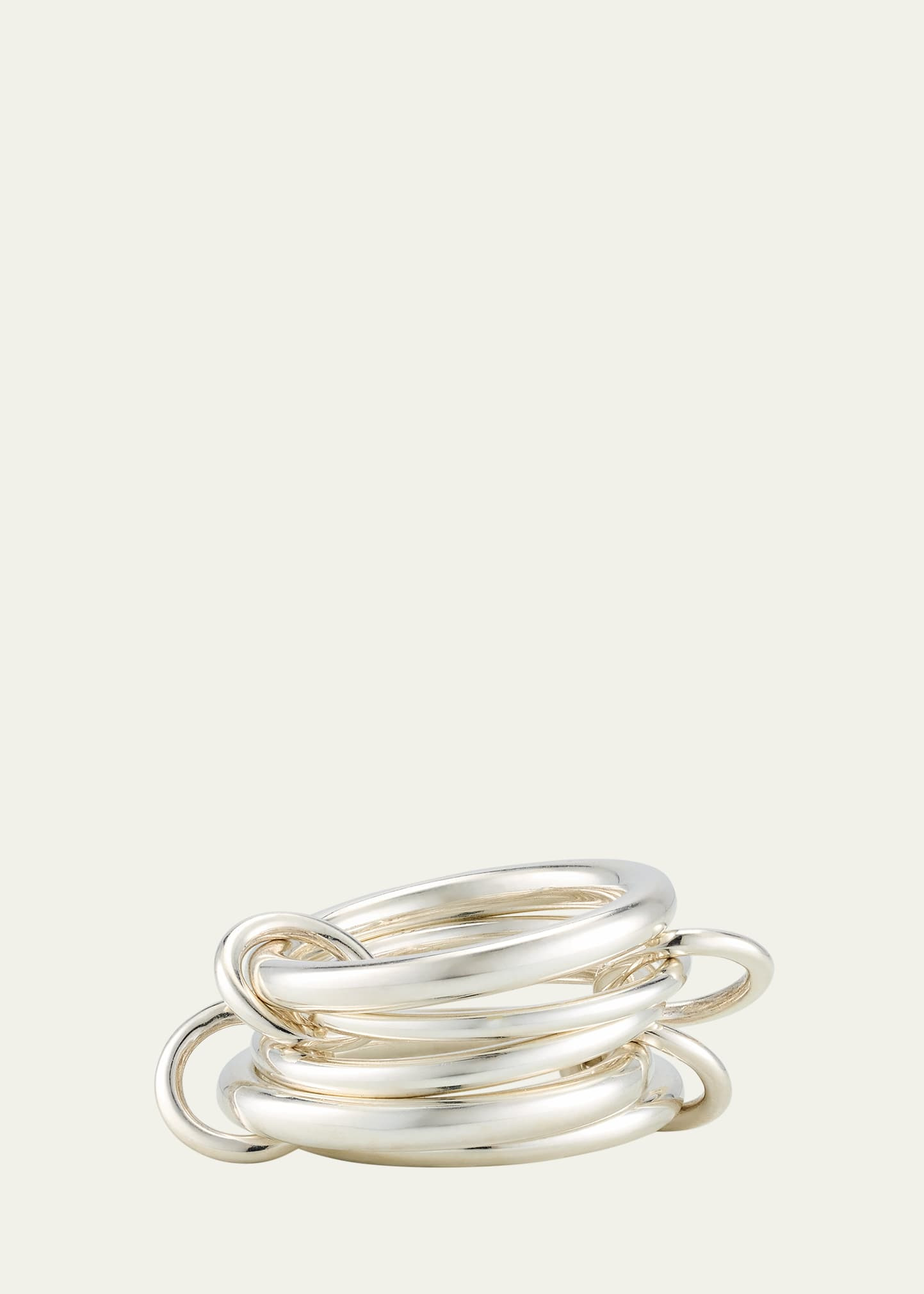 Vela Deux Silver Five Link Ring - 1