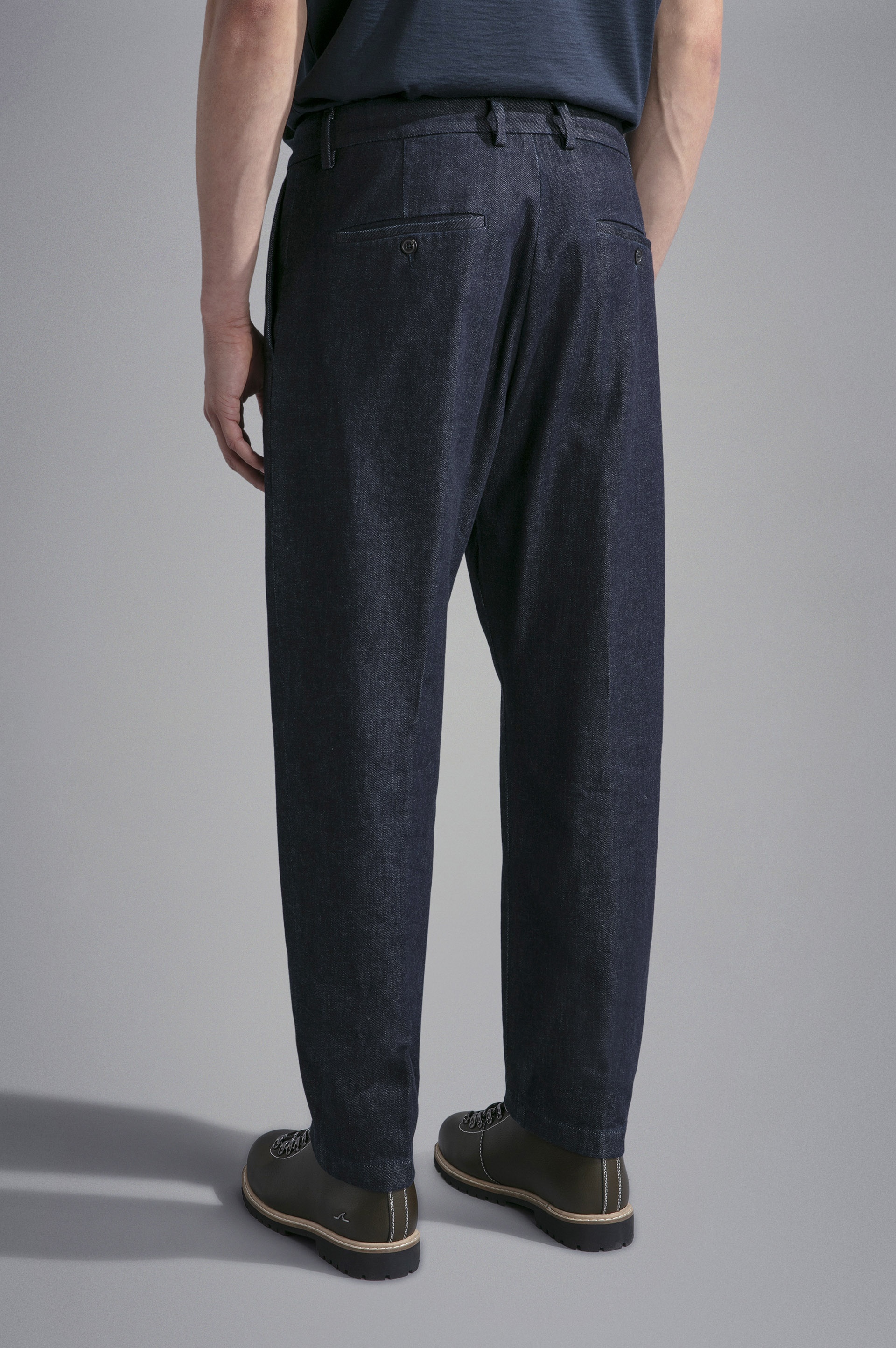 STRETCH DENIM CHINO TROUSERS - 3