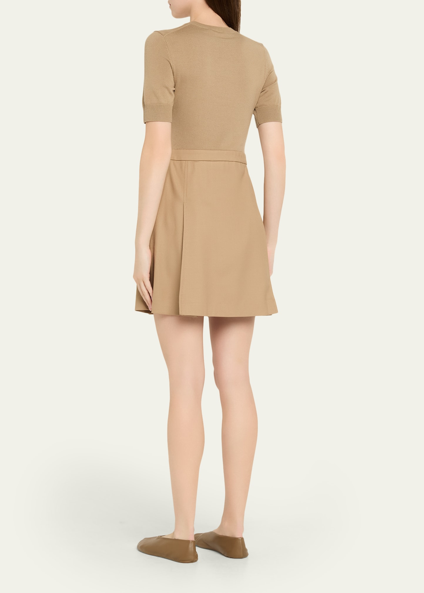 Short-Sleeve Combo Mini Dress - 3