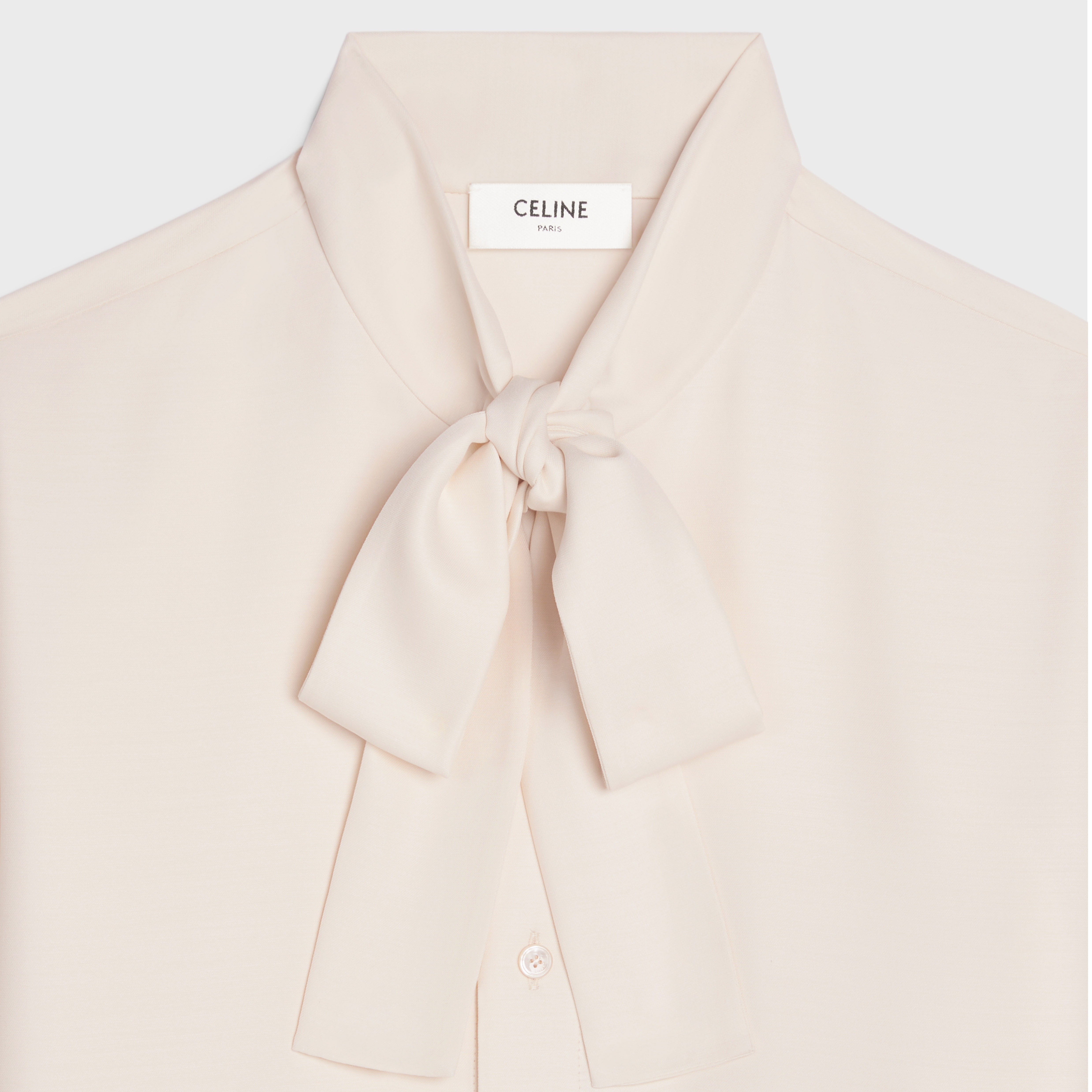lavaliere blouse in silk wool cady - 3