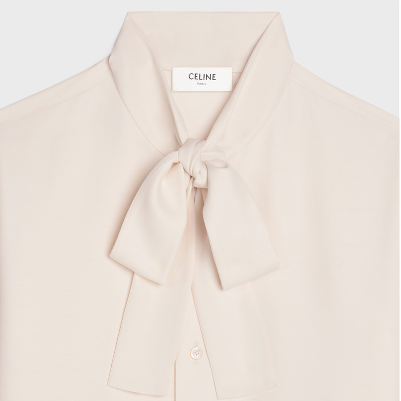 lavaliere blouse in silk wool cady 3