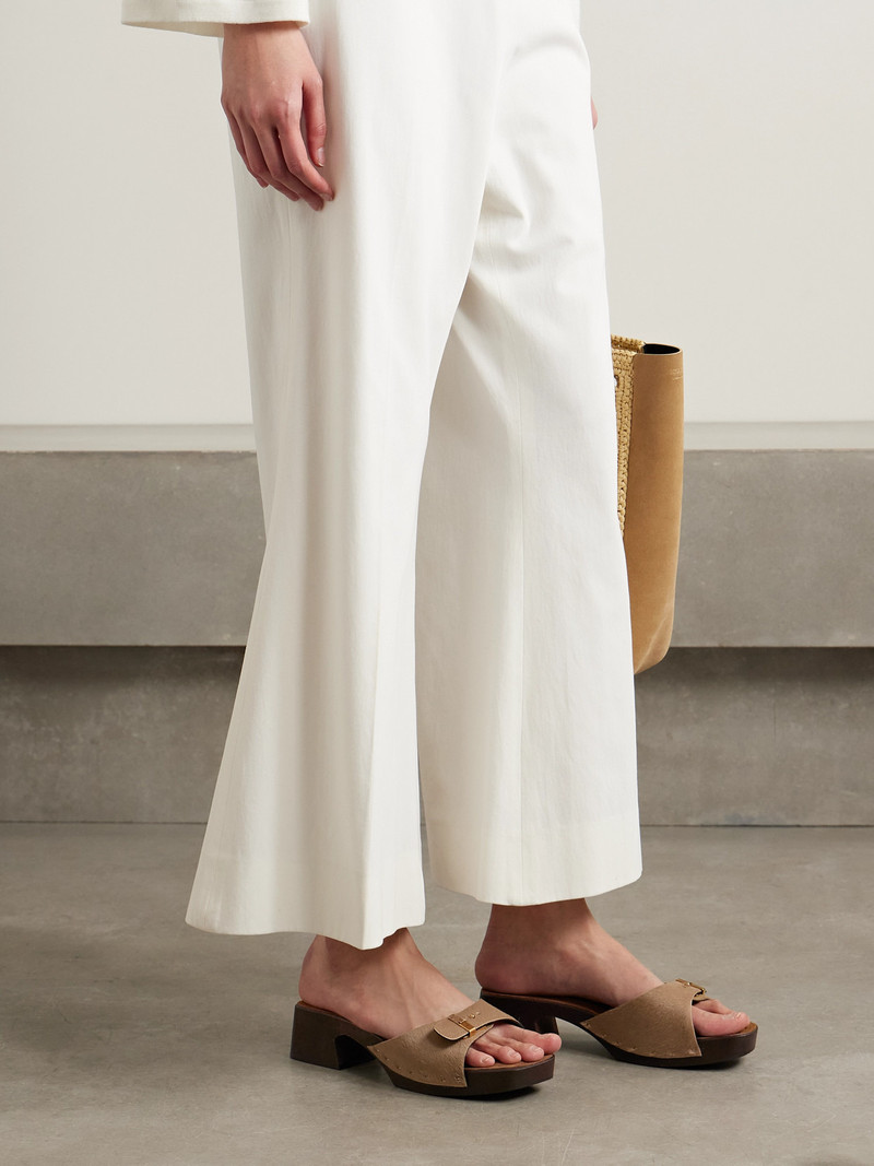 KHAITE Britt Buckled Calf Hair Mules outlook