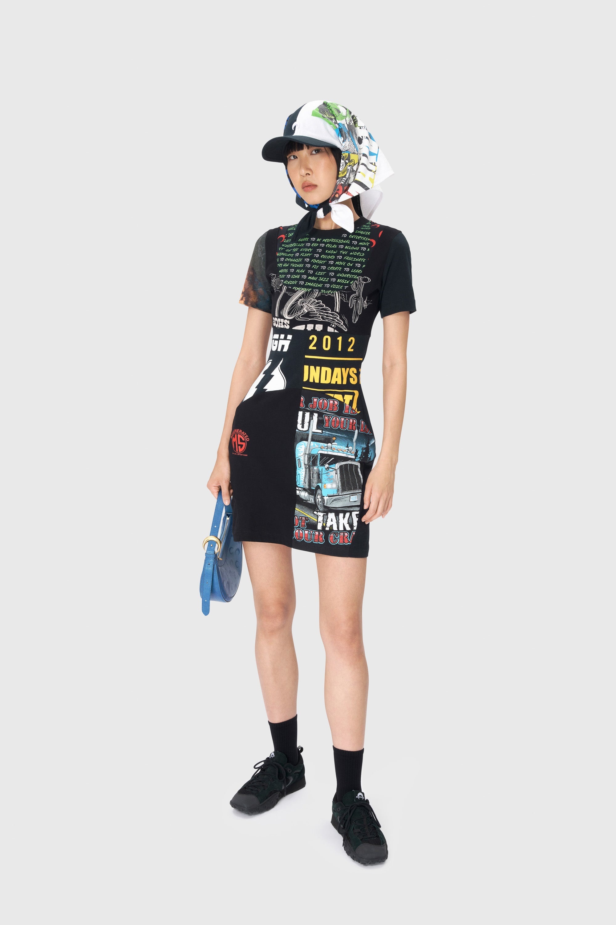 Regenerated Graphic T-Shirts Veiled Cap - 3