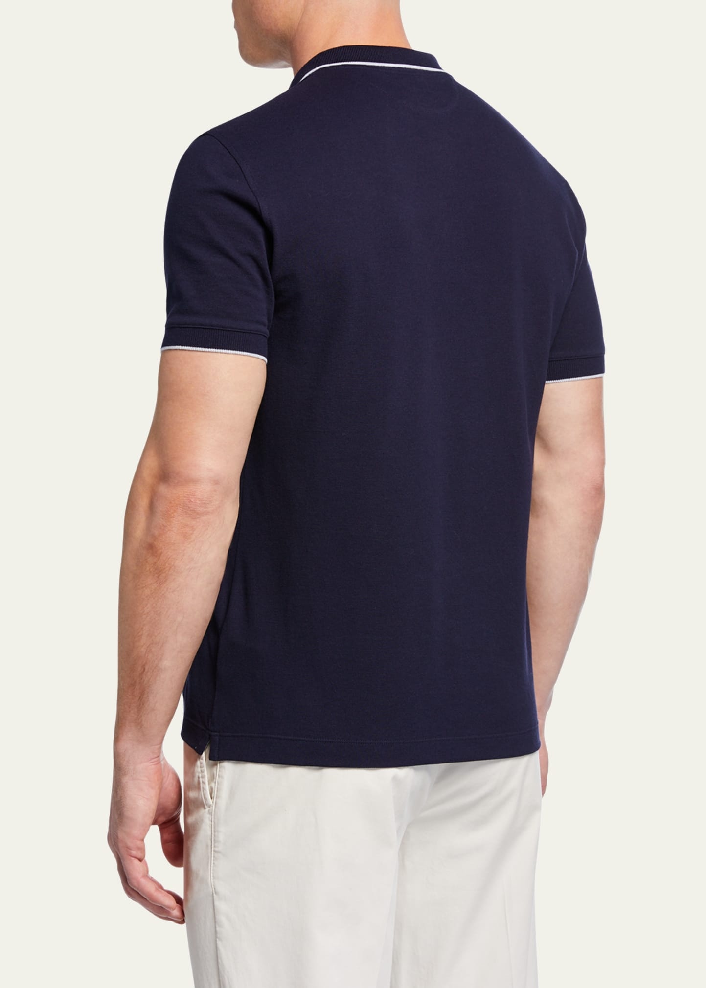 Men's Solid Pique Polo Shirt - 3
