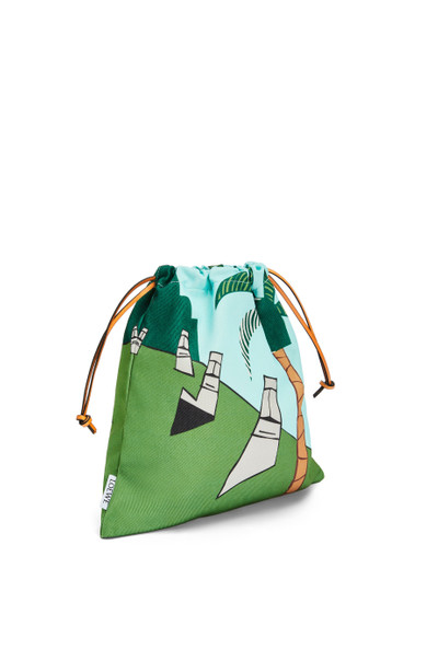 Loewe Easter Island Drawstring Pouch in canvas outlook