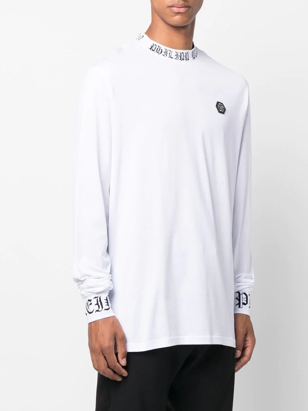 logo-patch long-sleeved T-shirt - 3