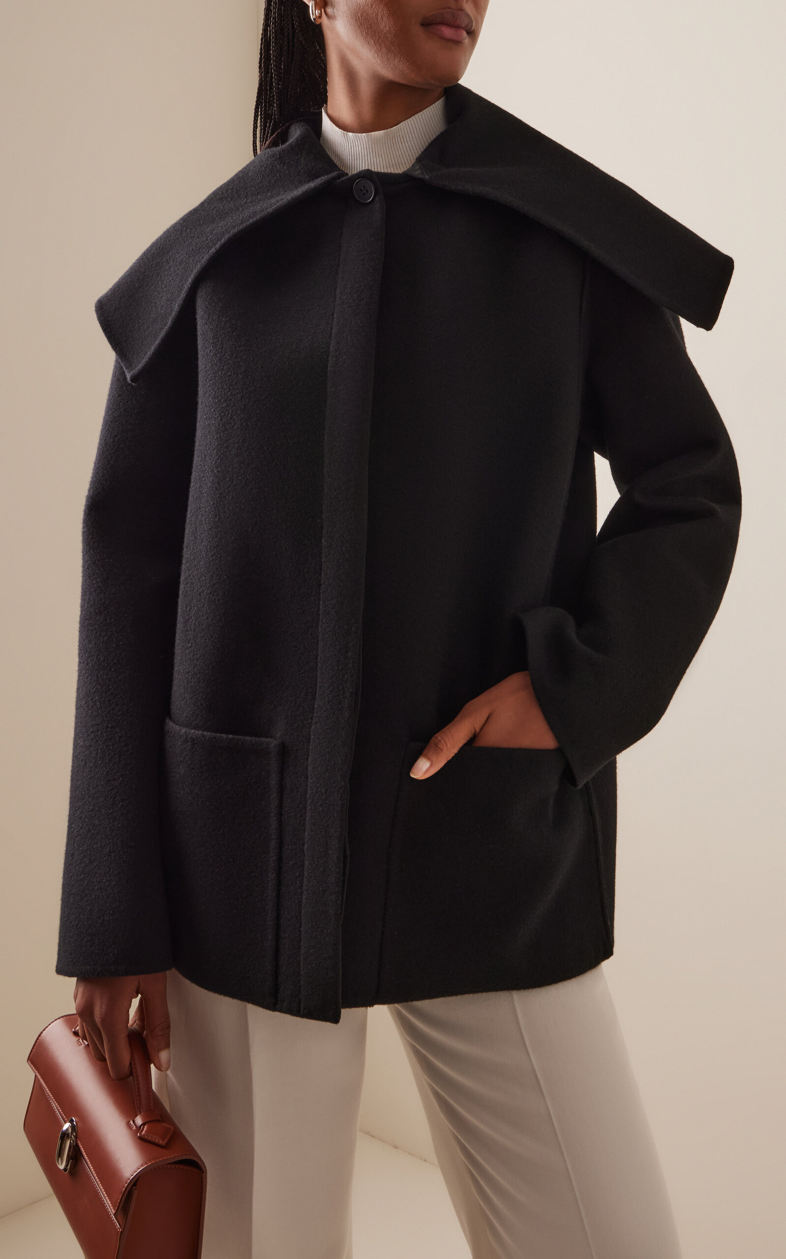 Kozhukh Cashmere-Wool Short Coat black - 3